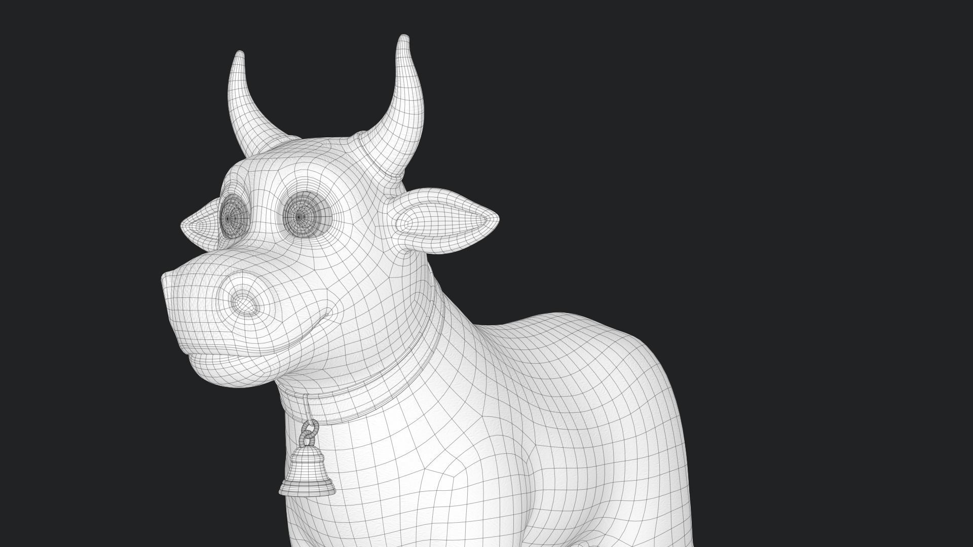 Cartoon Cow V3 Low-poly 3D model_23