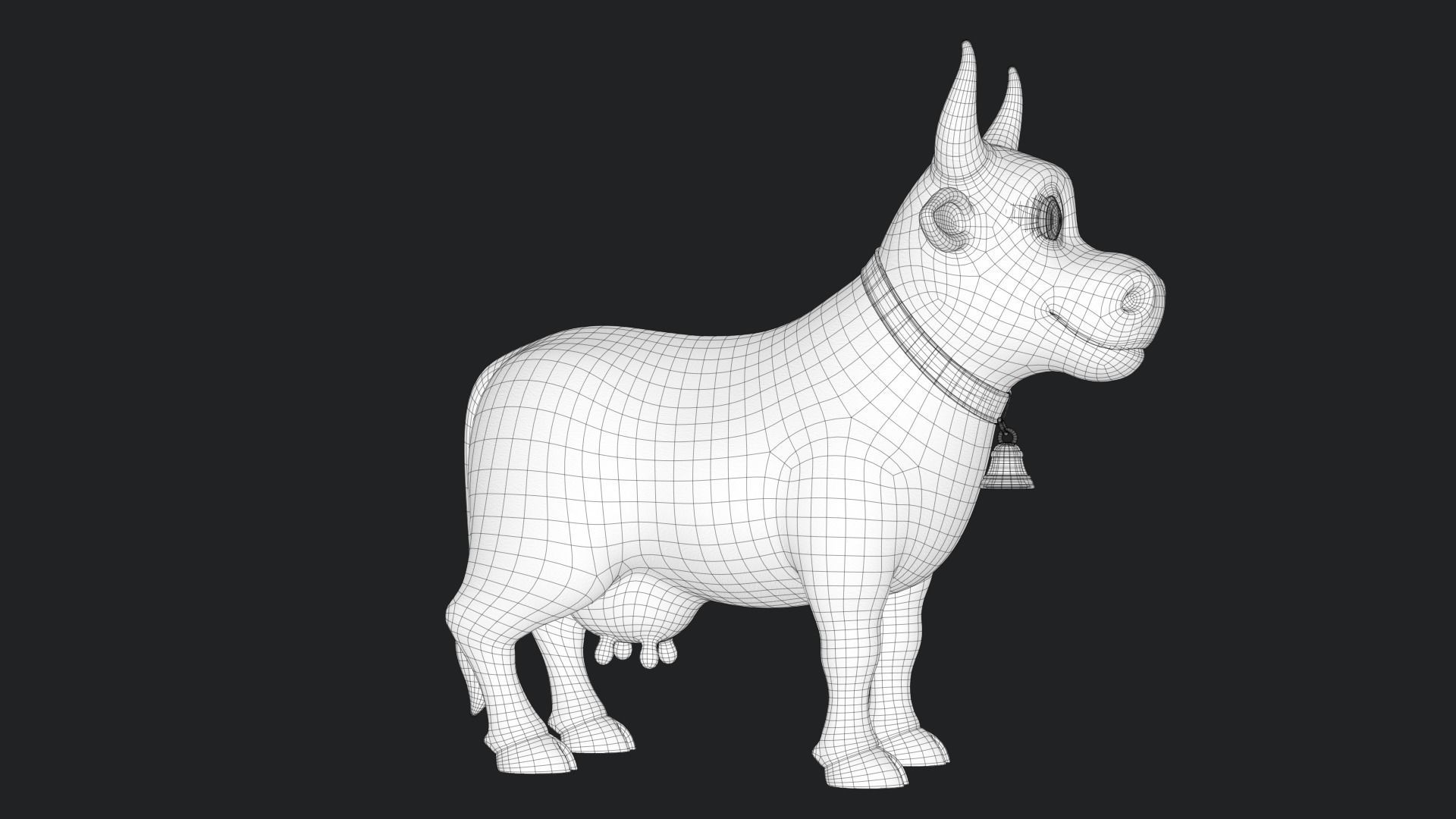 Cartoon Cow V3 Low-poly 3D model_20