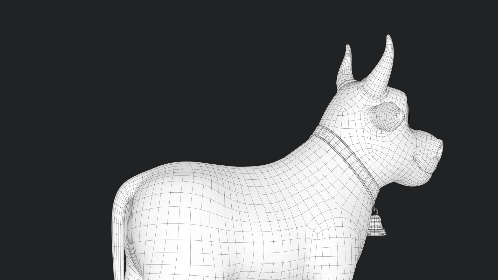 Cartoon Cow V3 Low-poly 3D model_29