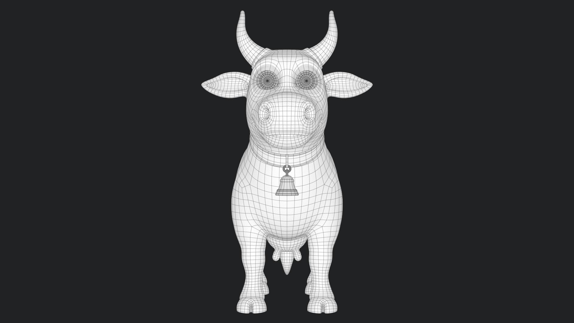 Cartoon Cow V3 Low-poly 3D model_12