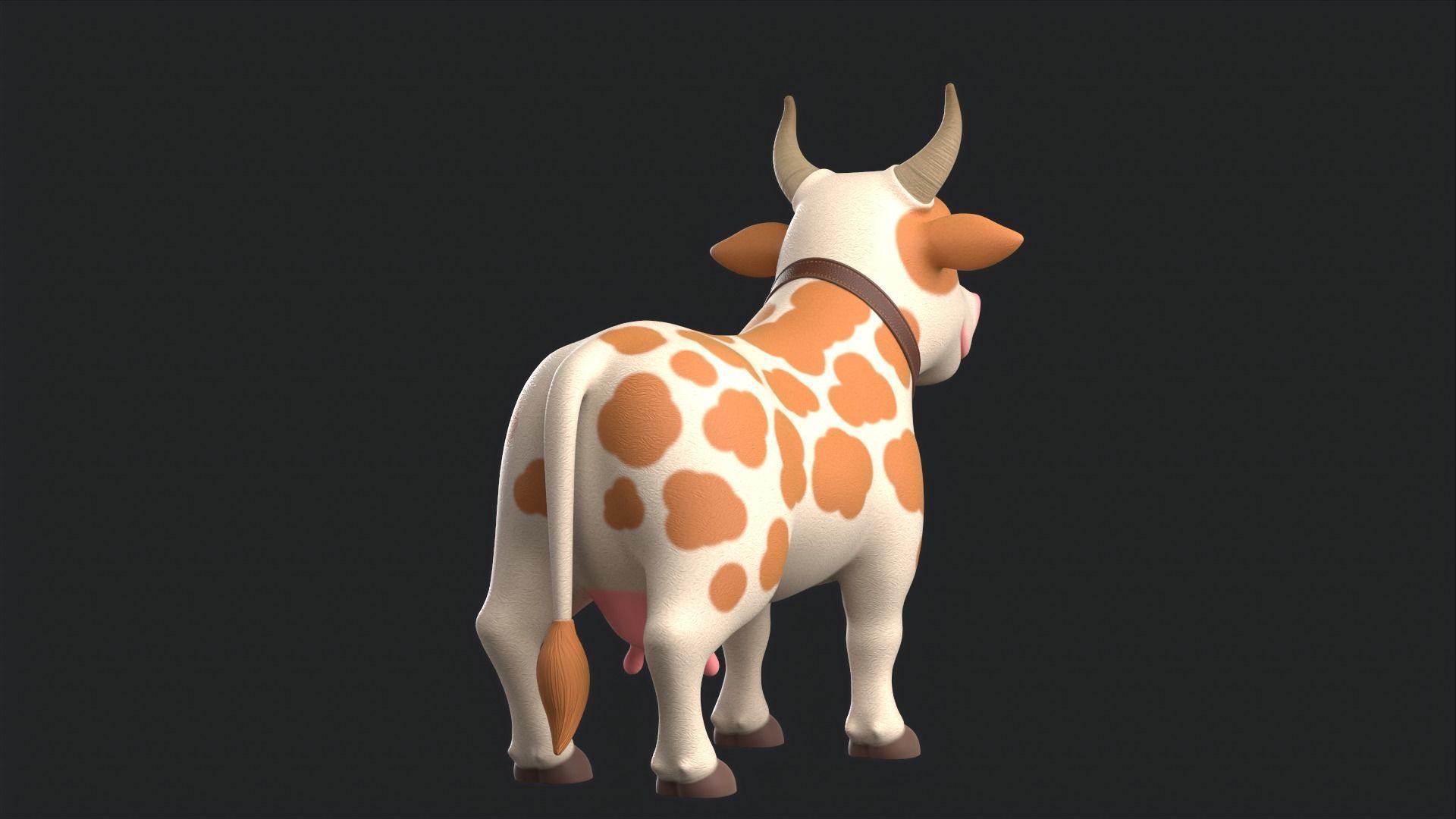 Cartoon Cow V3 Low-poly 3D model_8