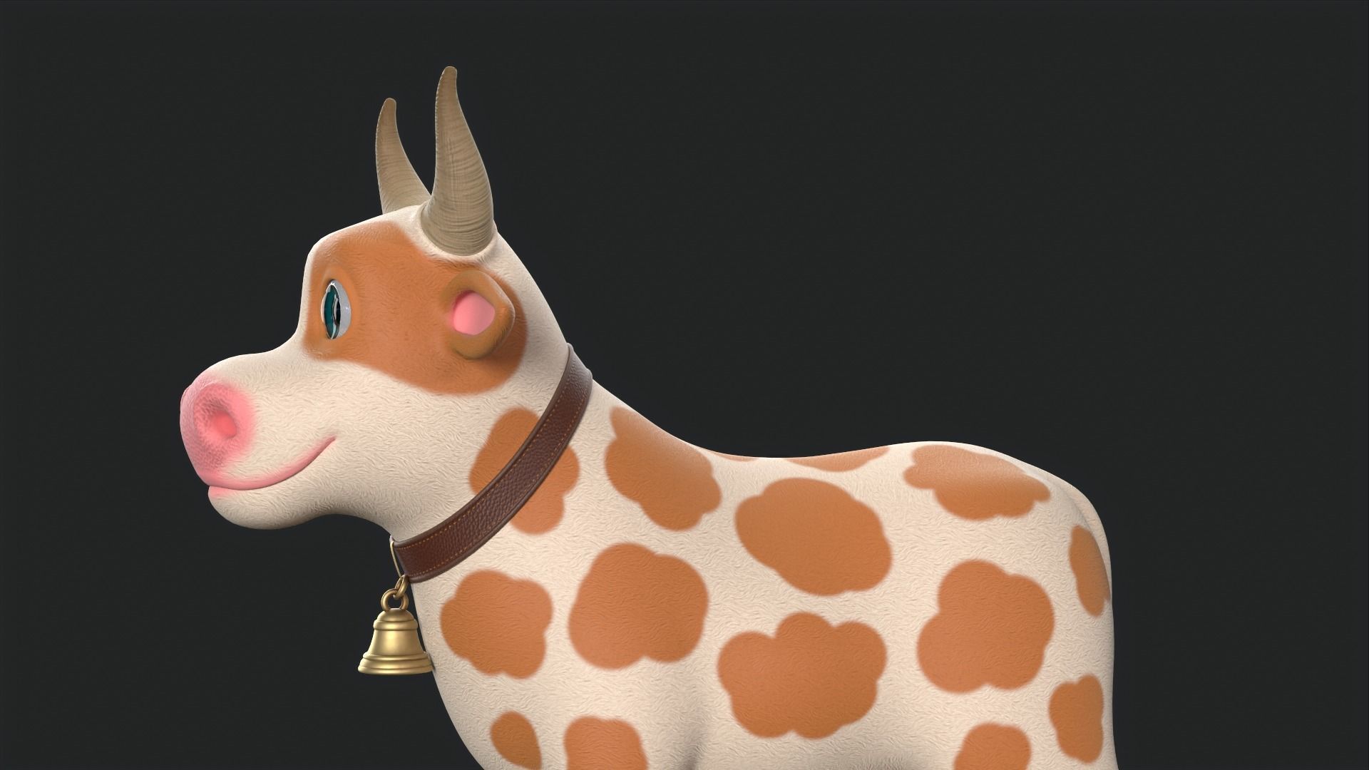 Cartoon Cow V3 Low-poly 3D model_34