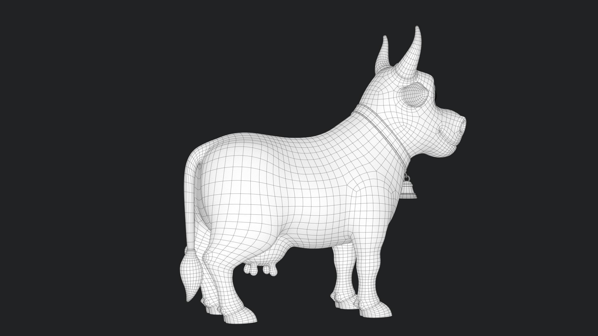 Cartoon Cow V3 Low-poly 3D model_19
