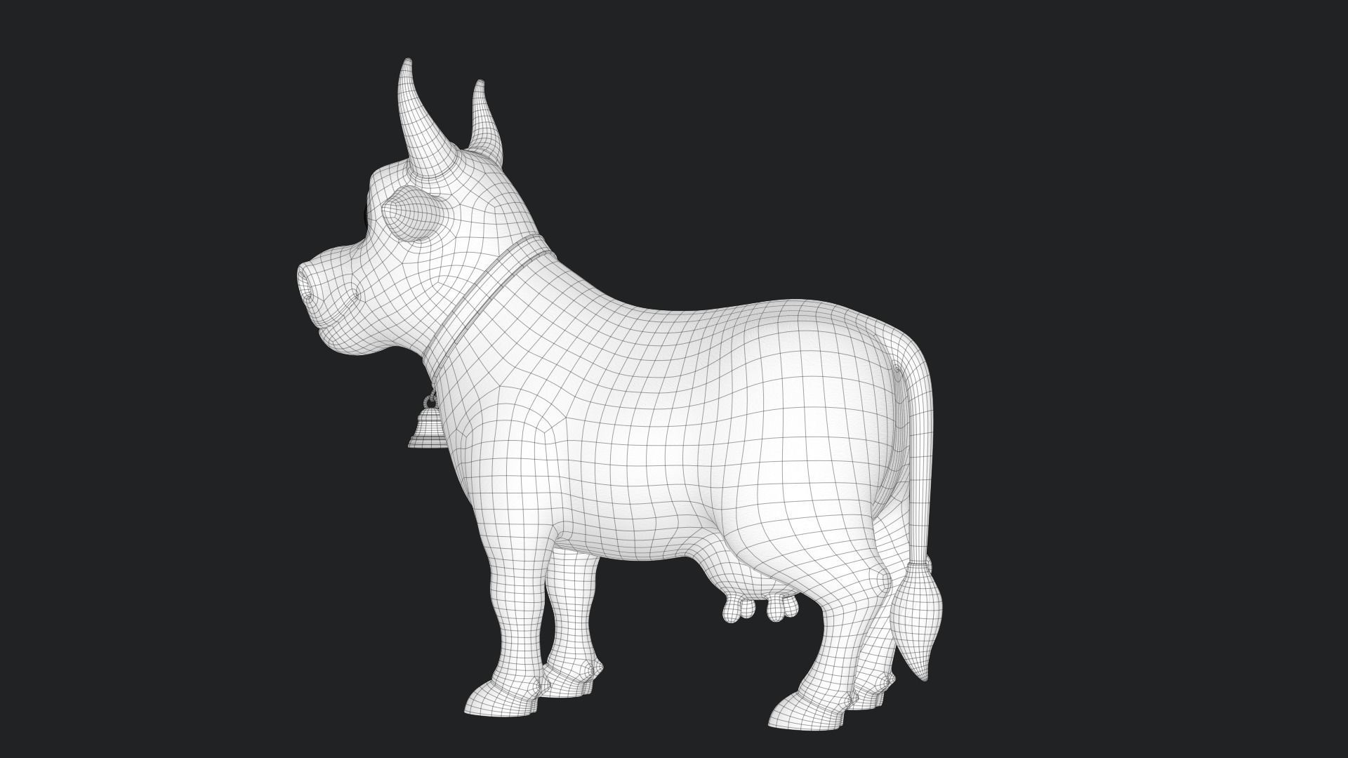 Cartoon Cow V3 Low-poly 3D model_15