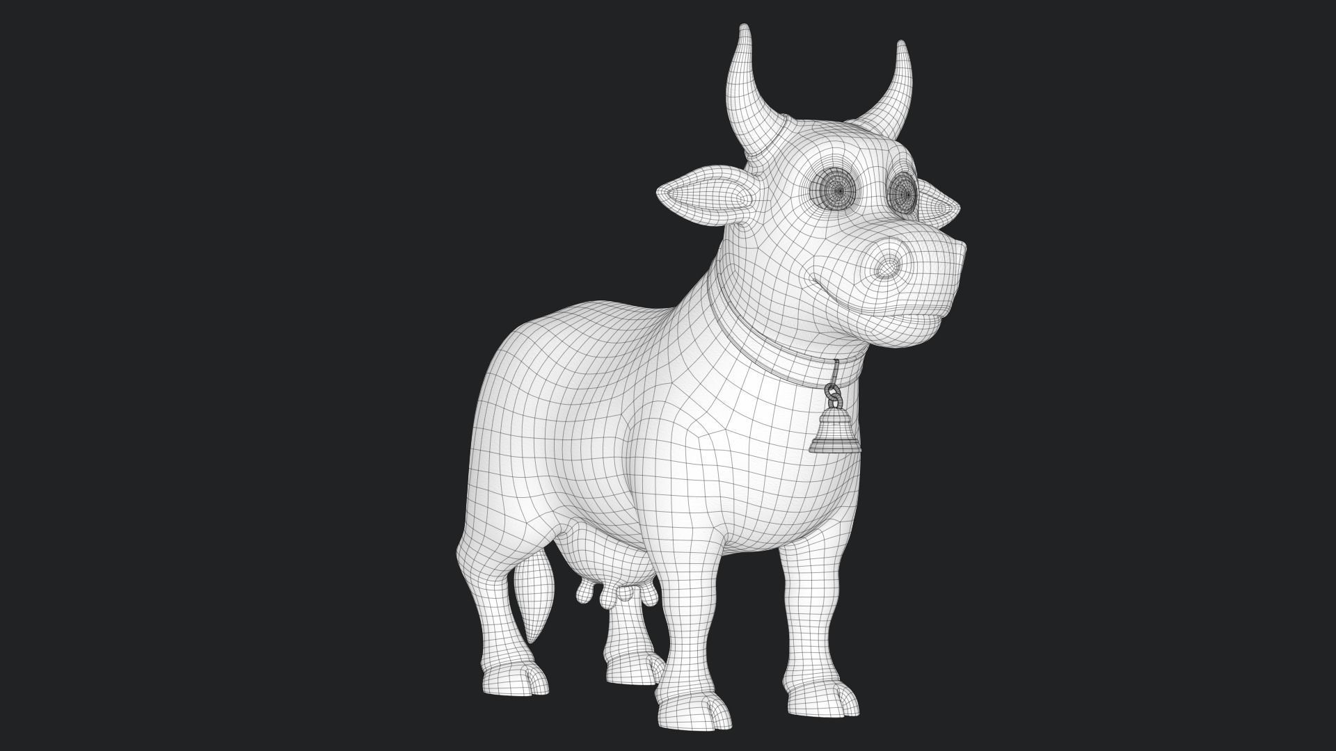 Cartoon Cow V3 Low-poly 3D model_21