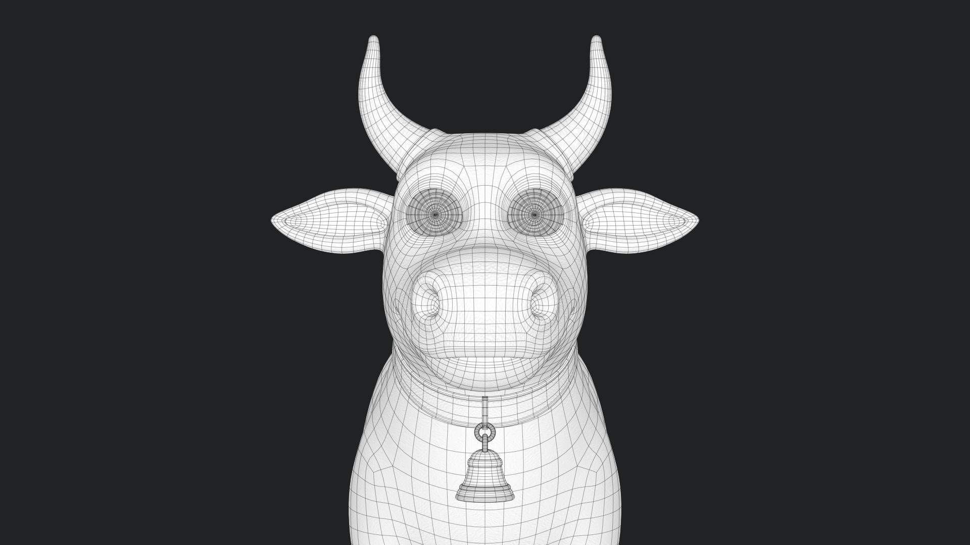 Cartoon Cow V3 Low-poly 3D model_22