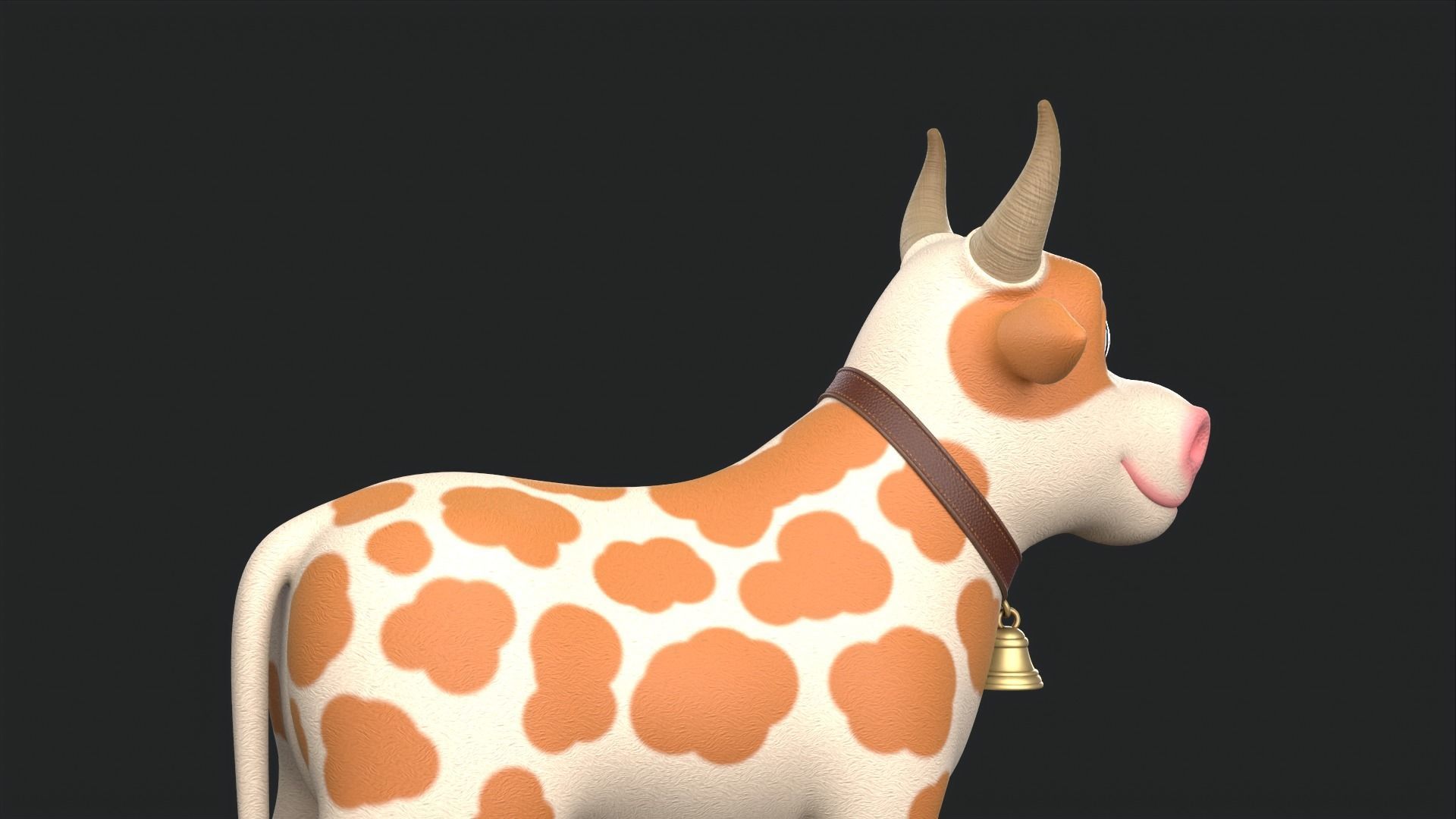 Cartoon Cow V3 Low-poly 3D model_39