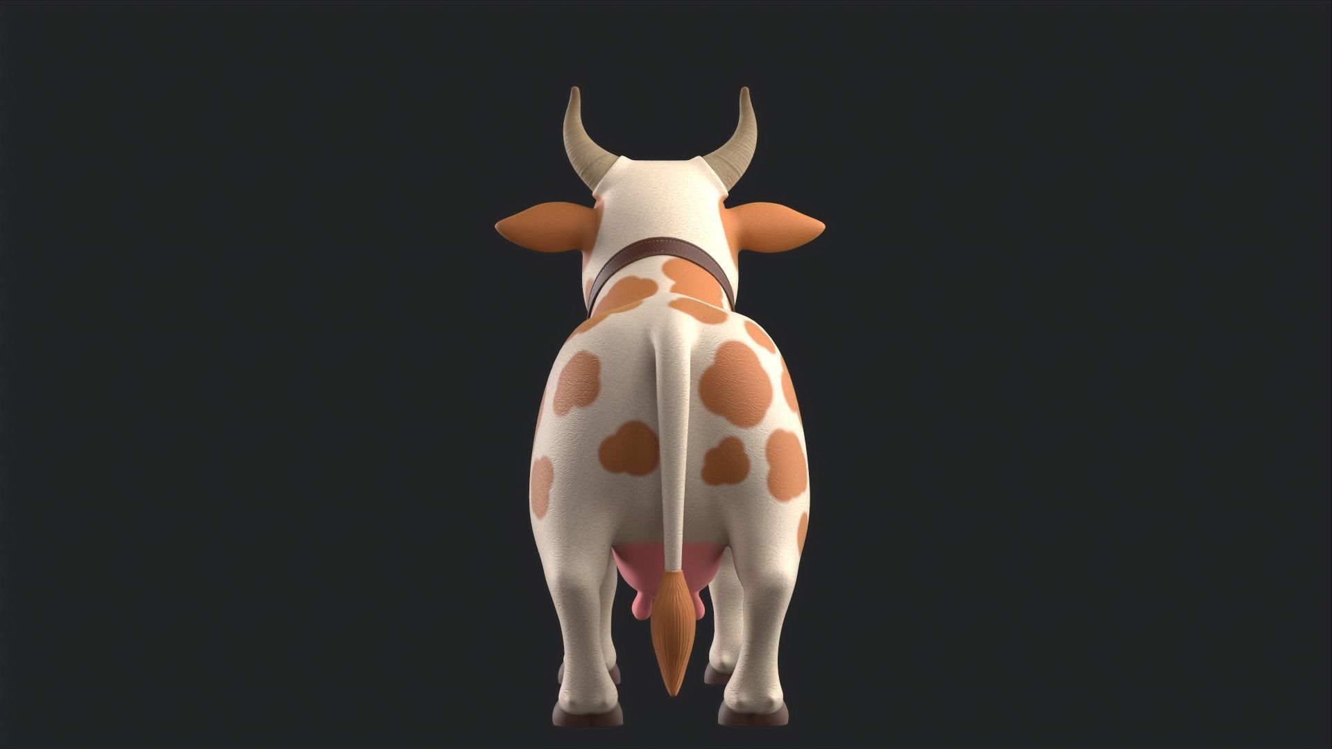 Cartoon Cow V3 Low-poly 3D model_7