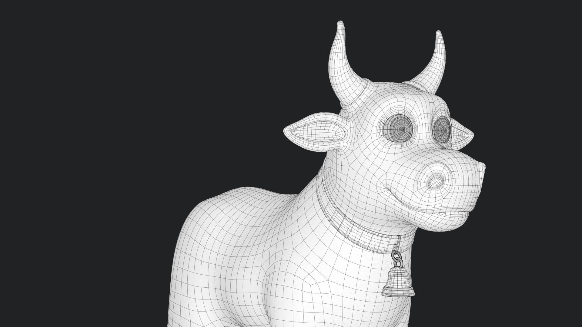 Cartoon Cow V3 Low-poly 3D model_31