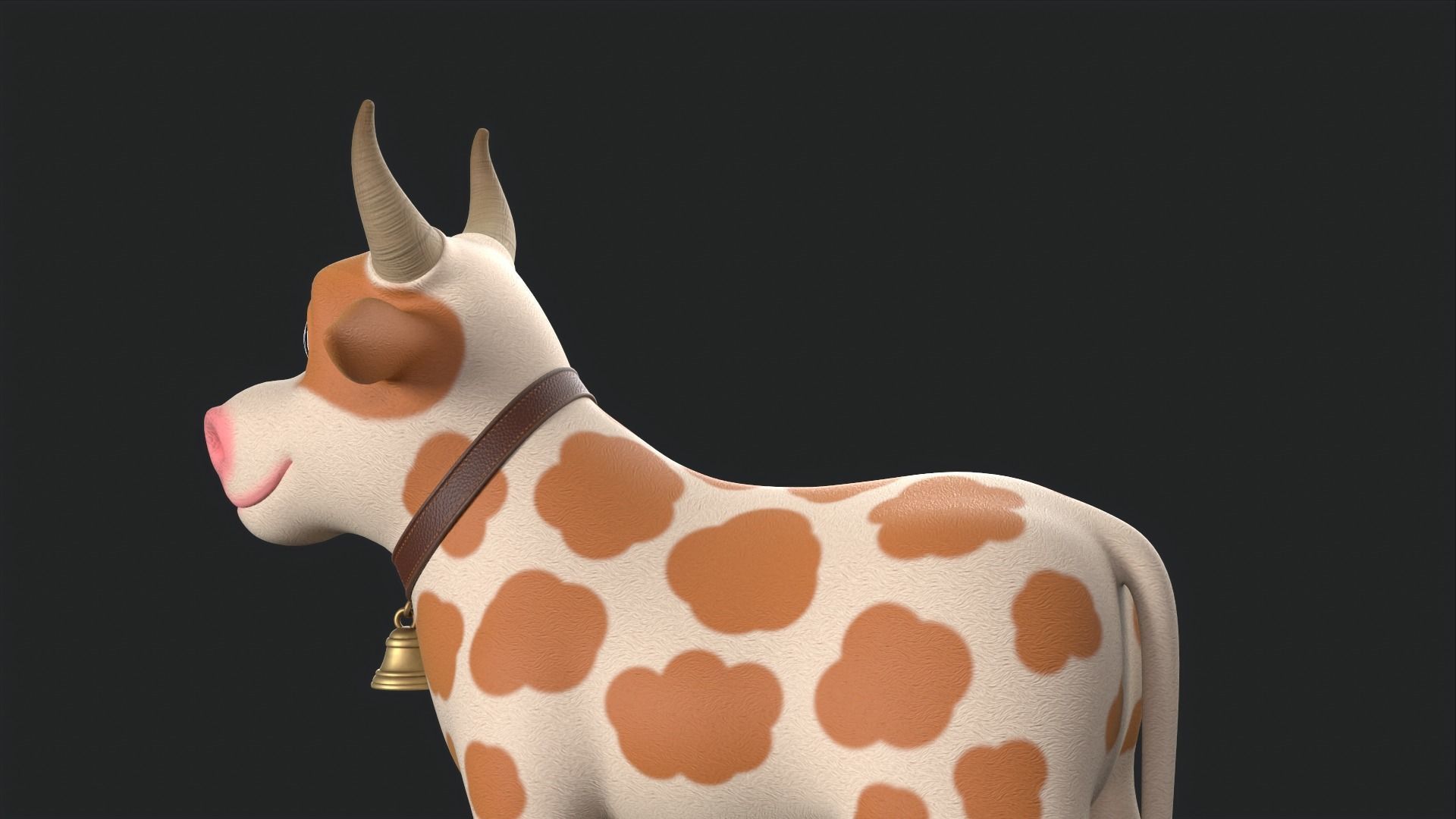 Cartoon Cow V3 Low-poly 3D model_35