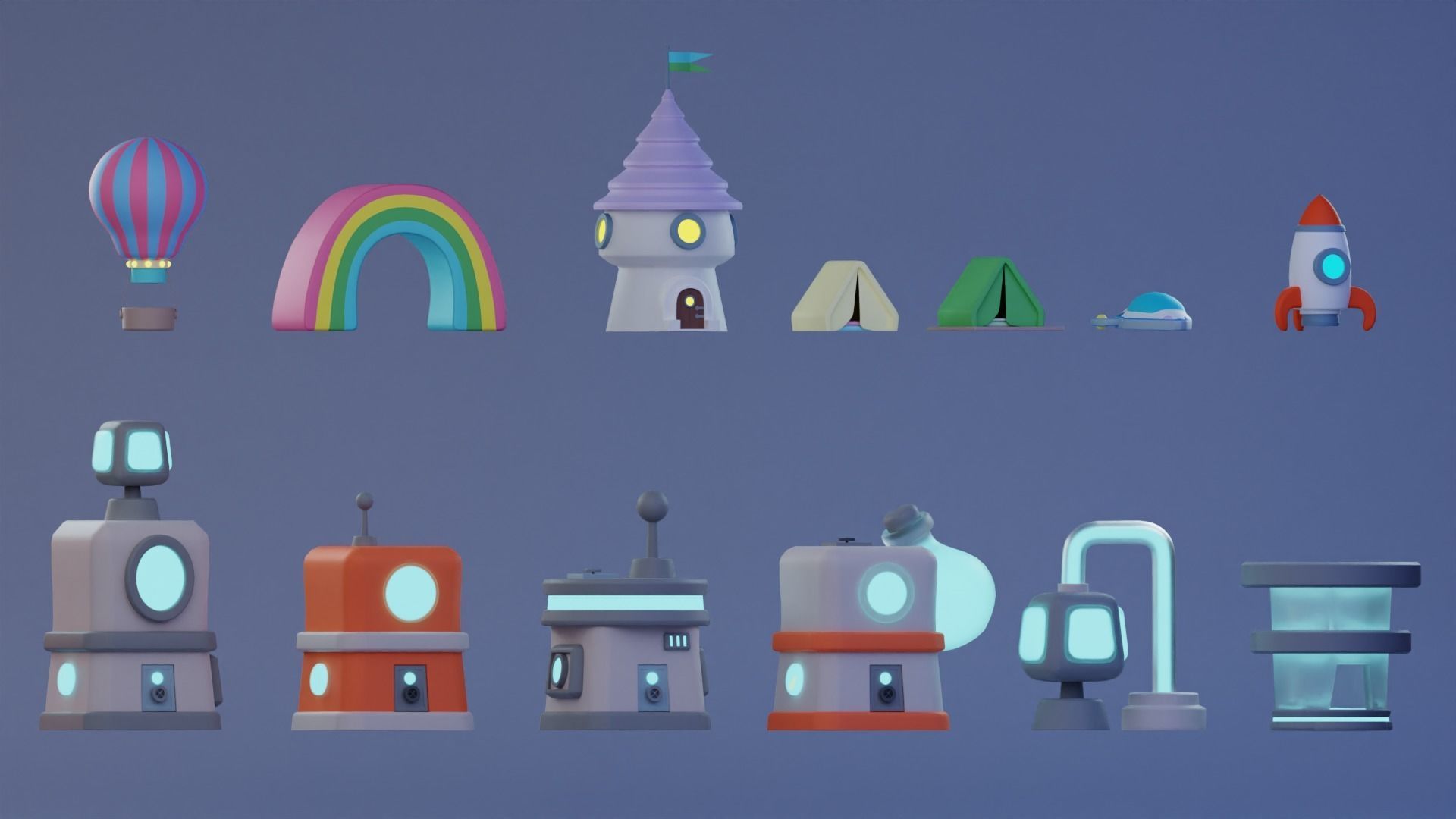 Fantasy Islands Exteriors Low Poly Low-poly 3D model_30