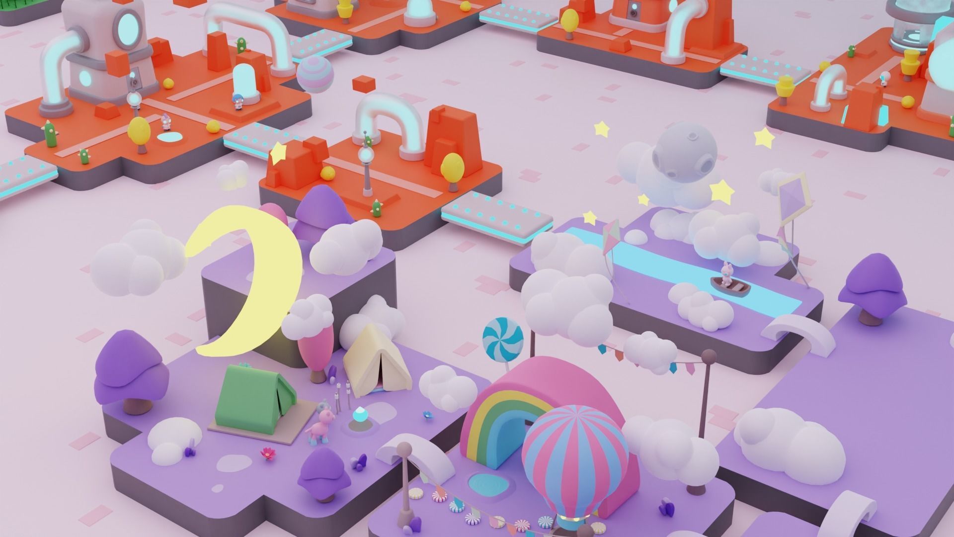 Fantasy Islands Exteriors Low Poly Low-poly 3D model_24