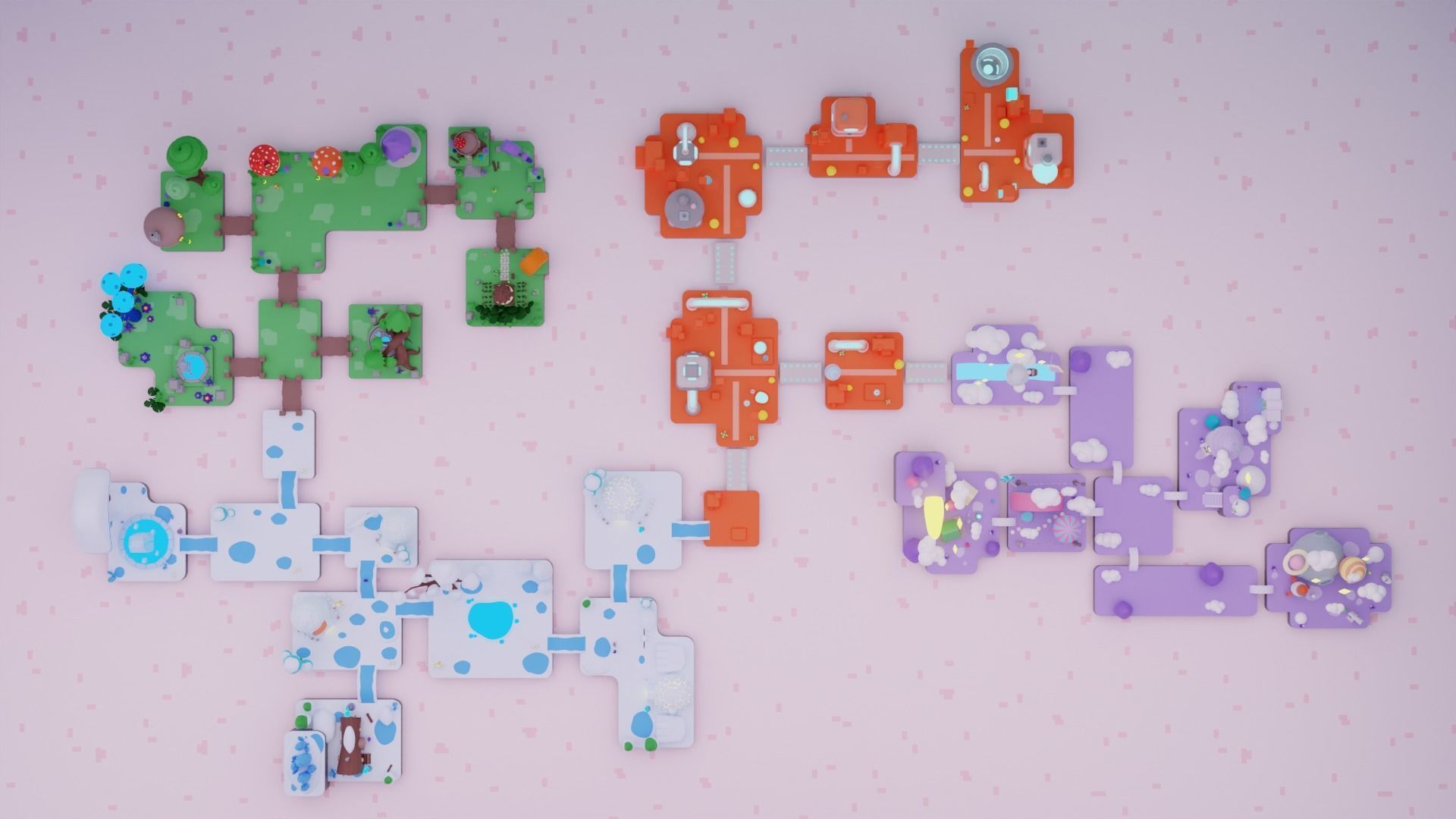 Fantasy Islands Exteriors Low Poly Low-poly 3D model_22