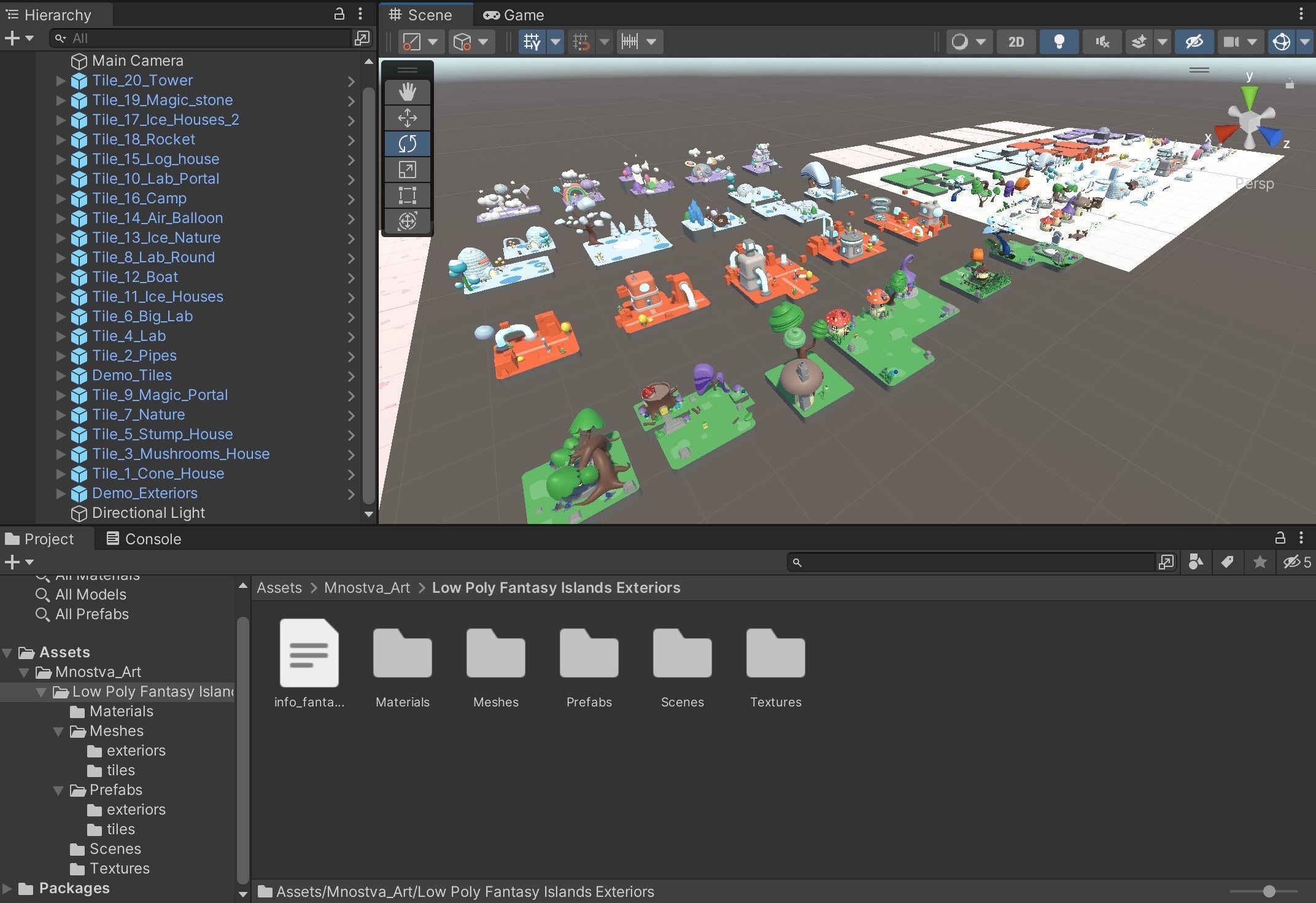 Fantasy Islands Exteriors Low Poly Low-poly 3D model_42
