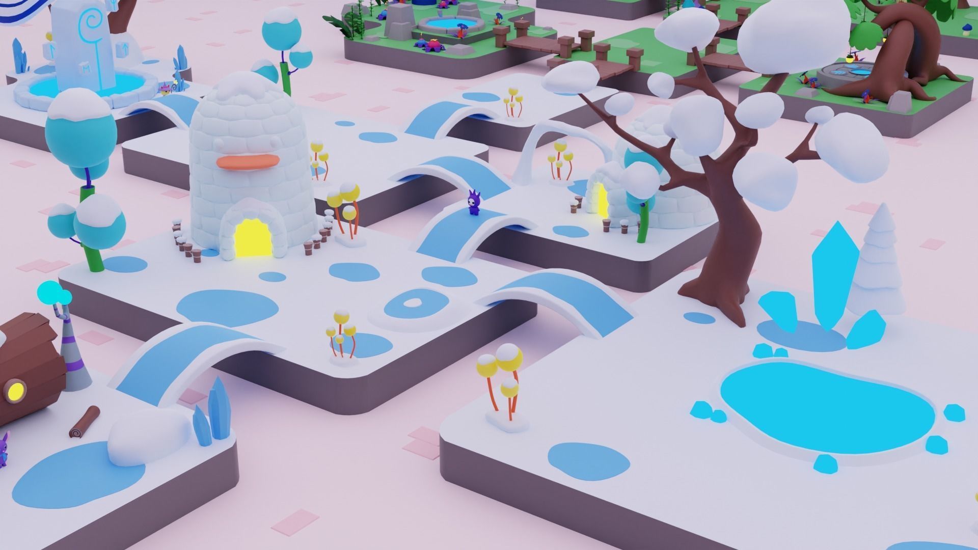 Fantasy Islands Exteriors Low Poly Low-poly 3D model_25