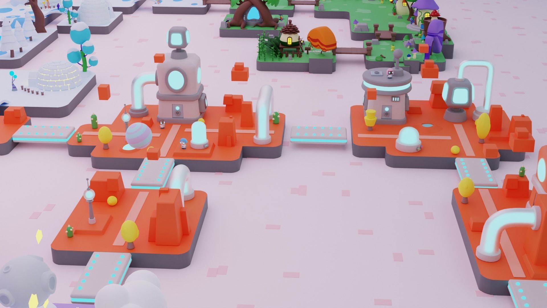 Fantasy Islands Exteriors Low Poly Low-poly 3D model_23