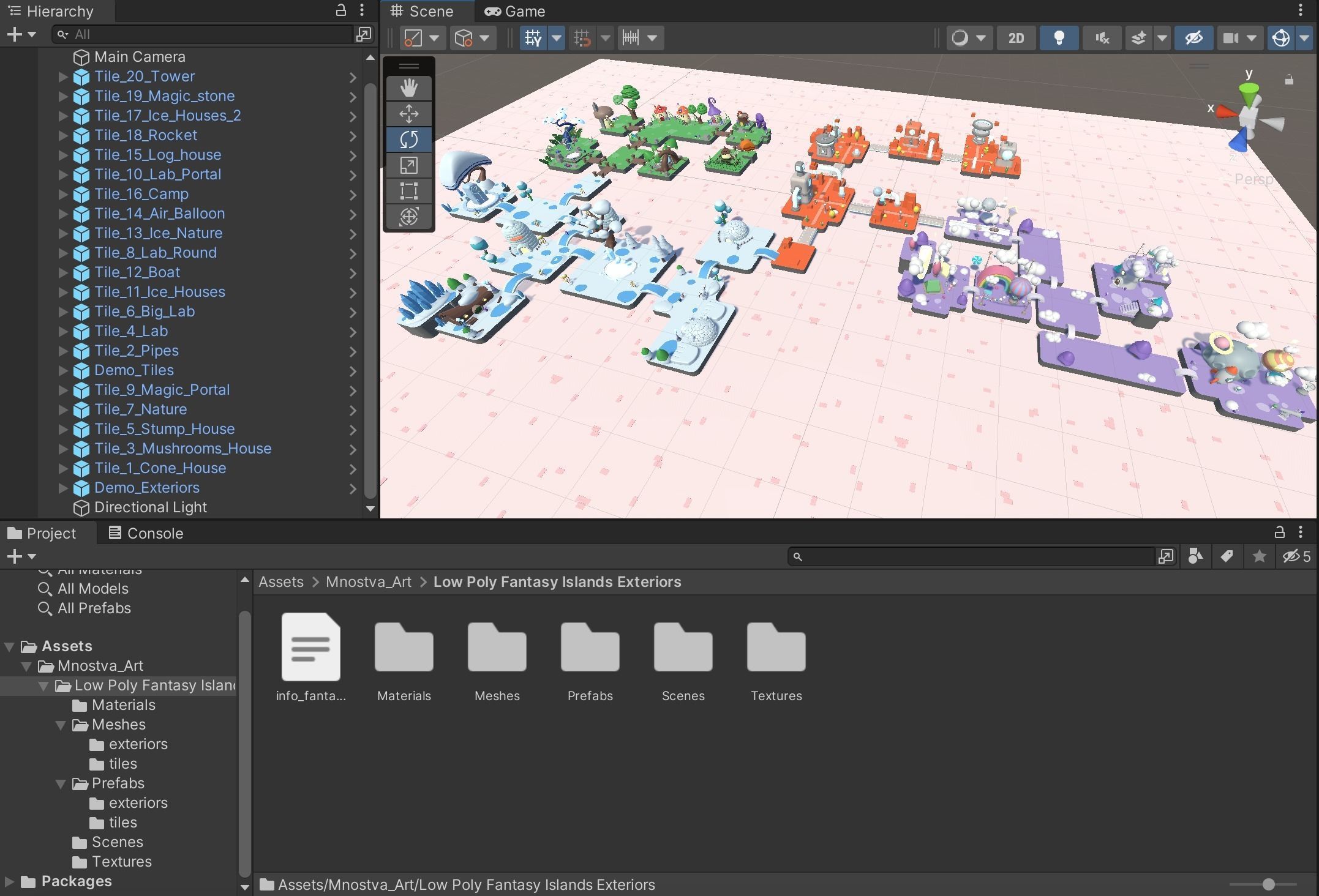 Fantasy Islands Exteriors Low Poly Low-poly 3D model_41