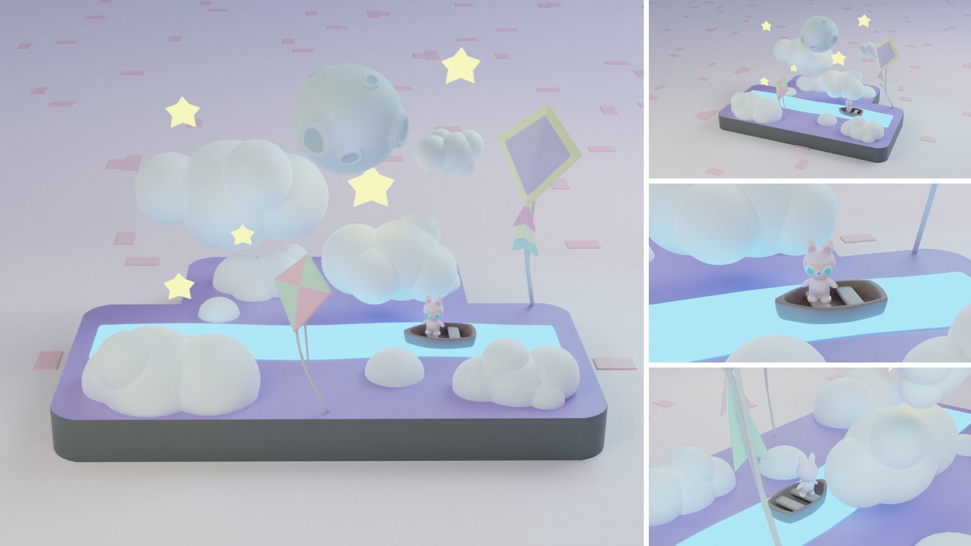 Fantasy Islands Exteriors Low Poly Low-poly 3D model_13