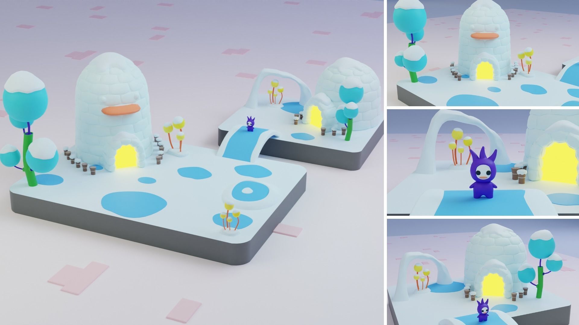 Fantasy Islands Exteriors Low Poly Low-poly 3D model_12