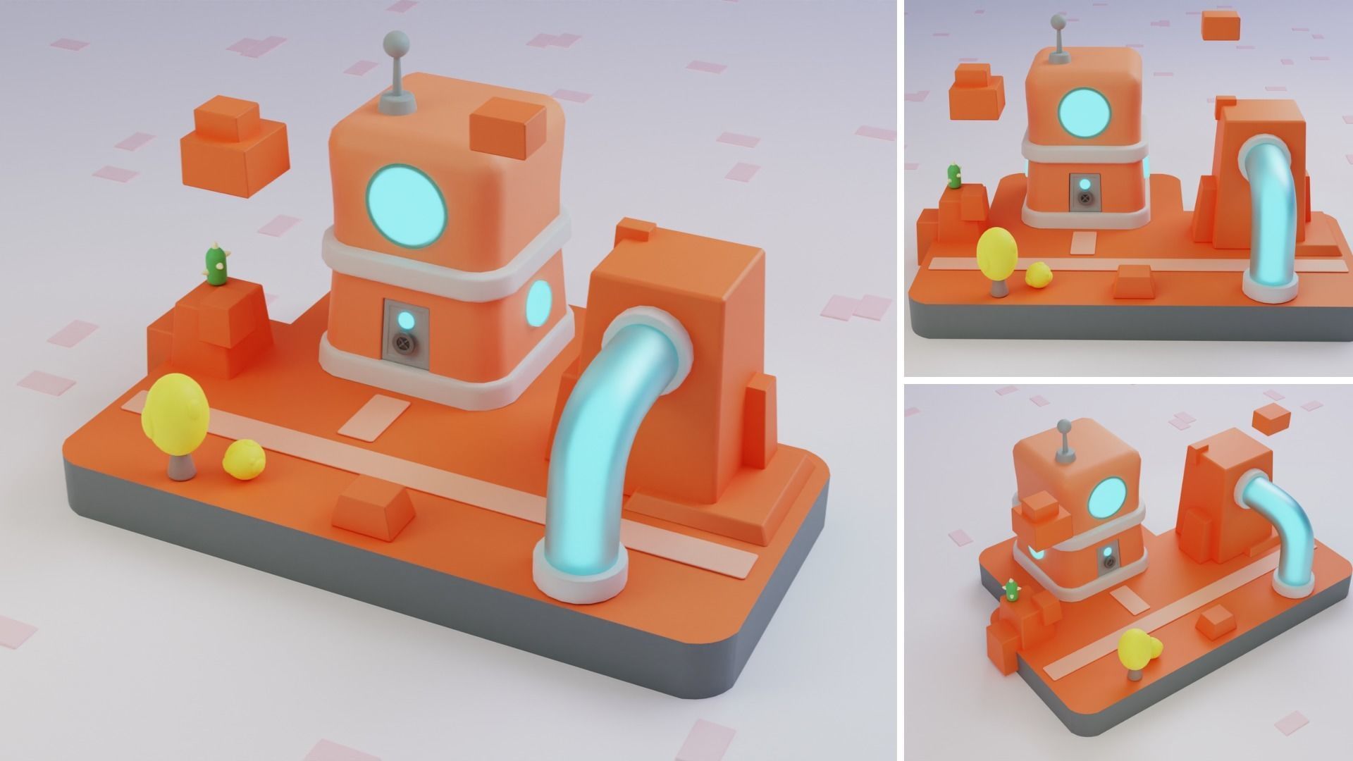 Fantasy Islands Exteriors Low Poly Low-poly 3D model_5