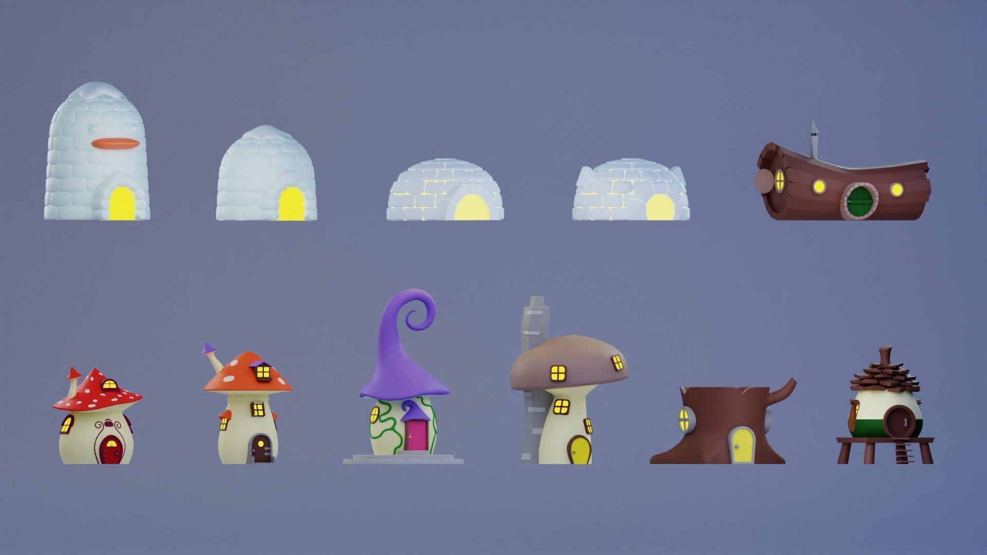 Fantasy Islands Exteriors Low Poly Low-poly 3D model_29