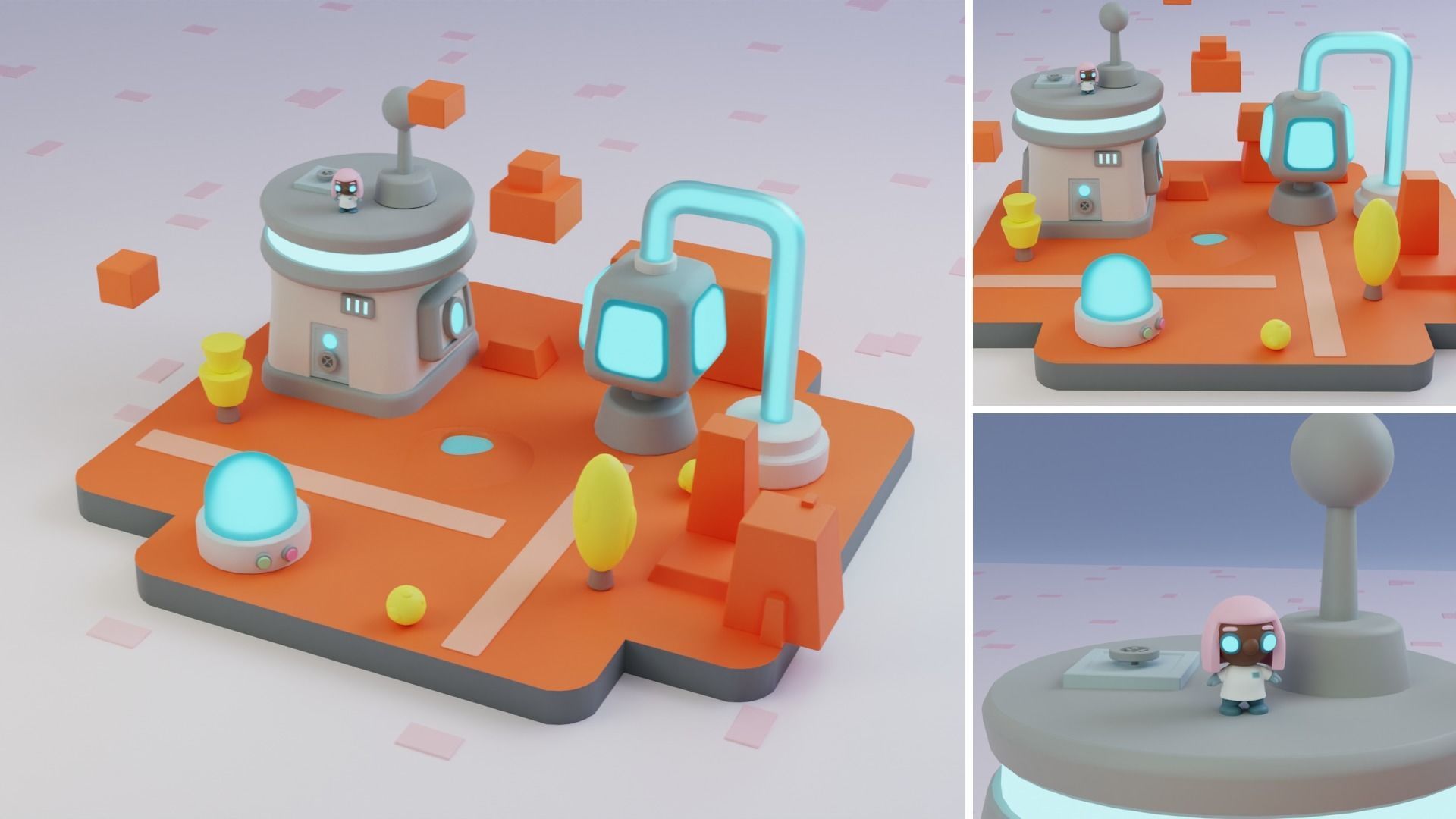 Fantasy Islands Exteriors Low Poly Low-poly 3D model_9