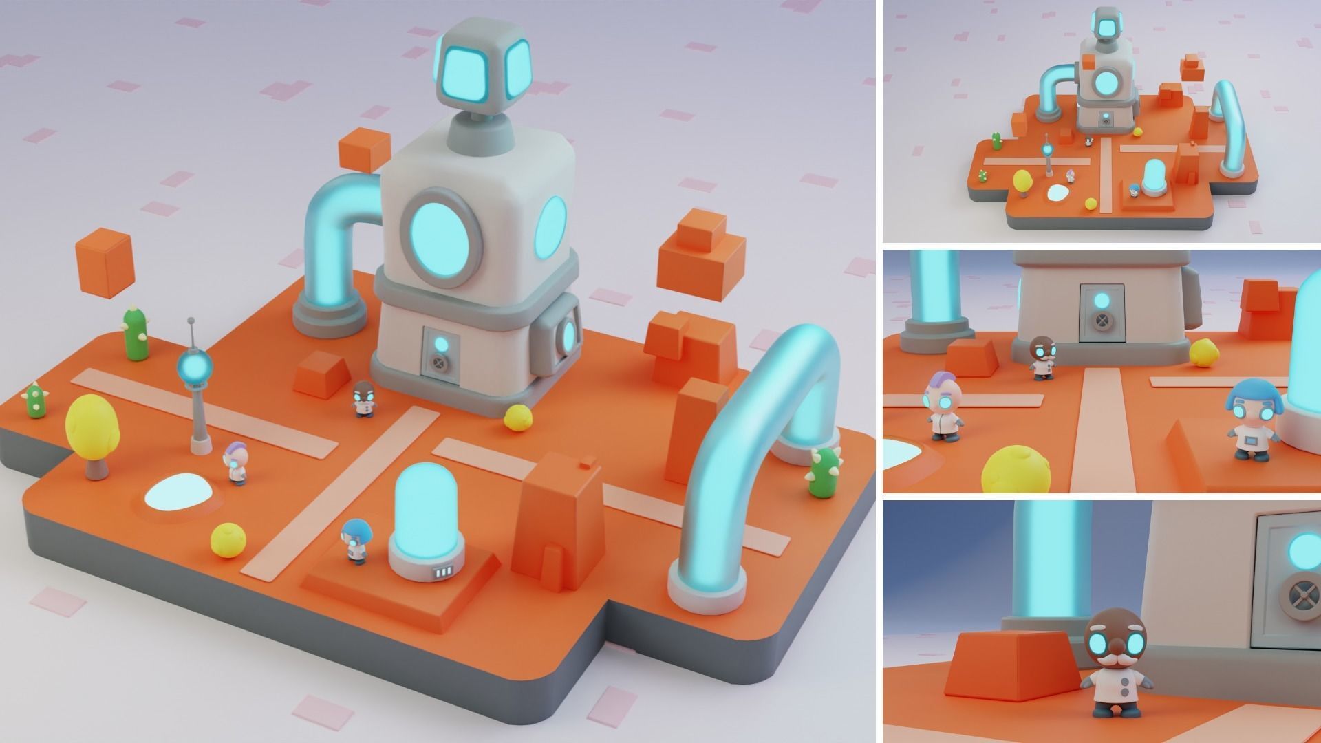 Fantasy Islands Exteriors Low Poly Low-poly 3D model_7