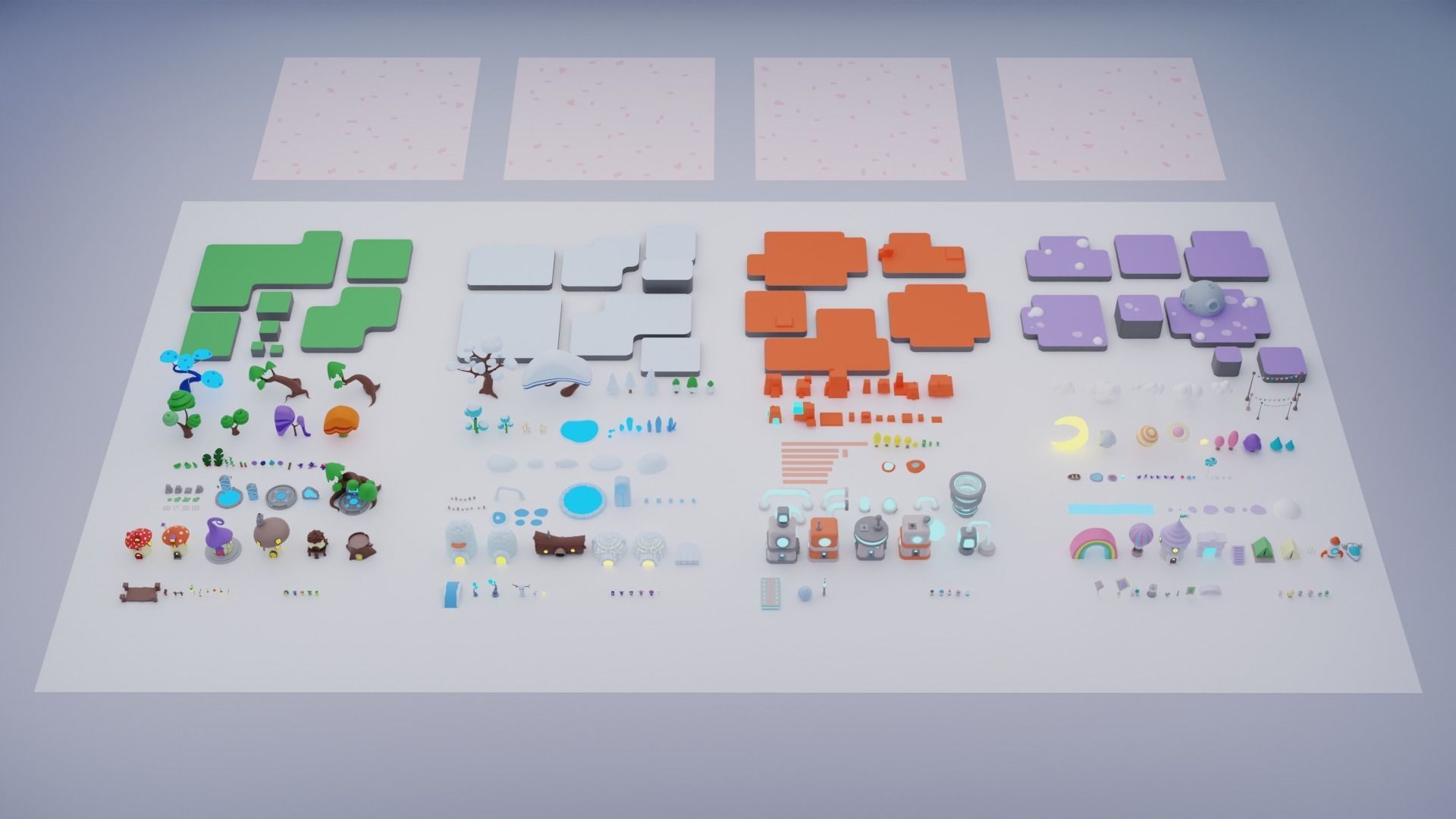 Fantasy Islands Exteriors Low Poly Low-poly 3D model_28