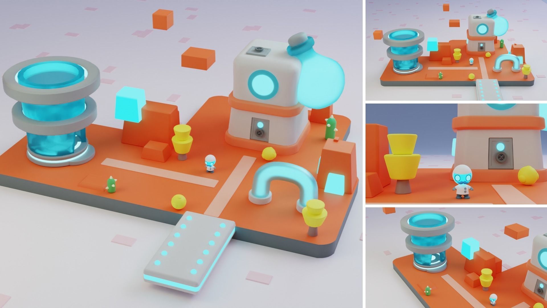 Fantasy Islands Exteriors Low Poly Low-poly 3D model_11