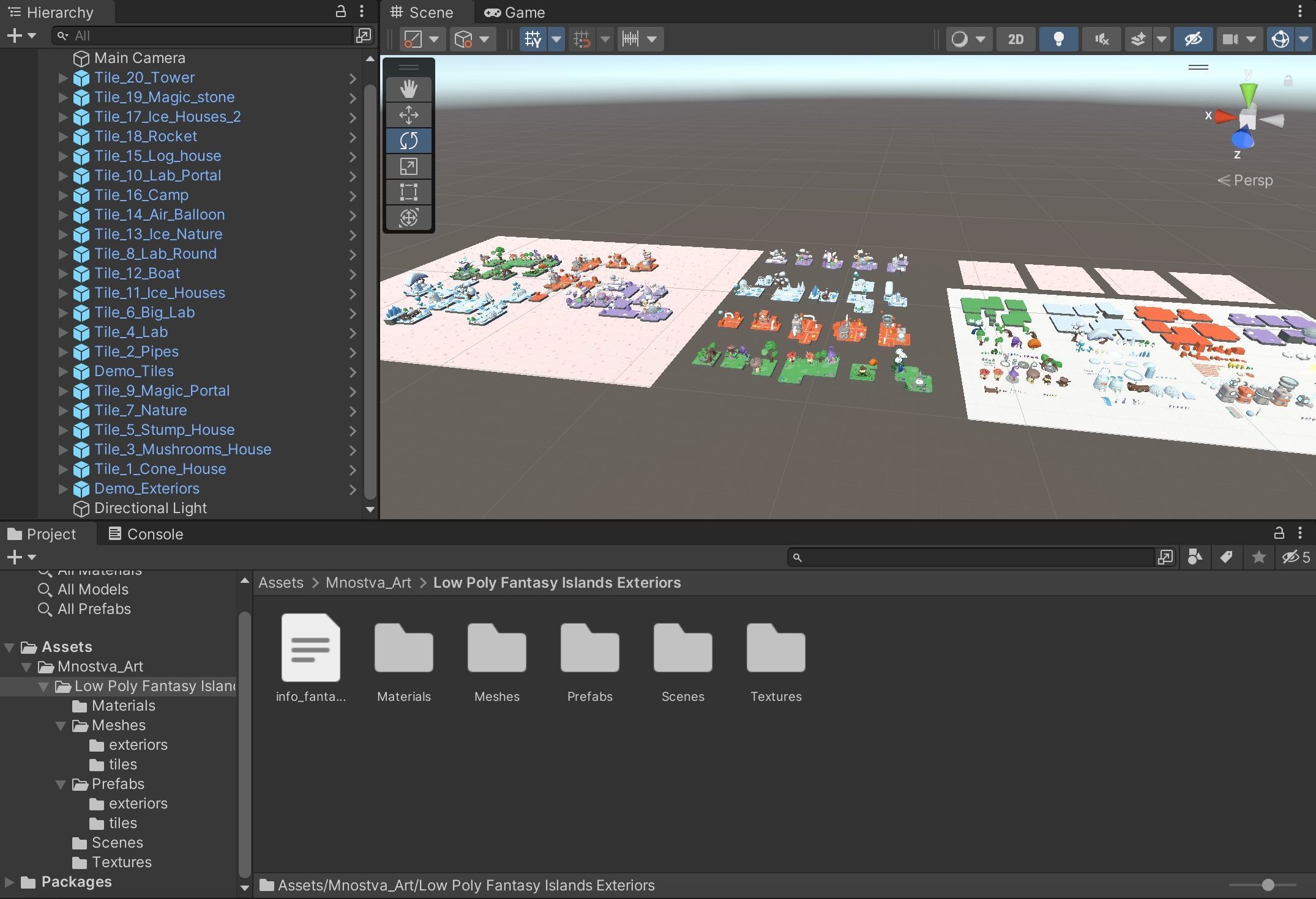 Fantasy Islands Exteriors Low Poly Low-poly 3D model_40