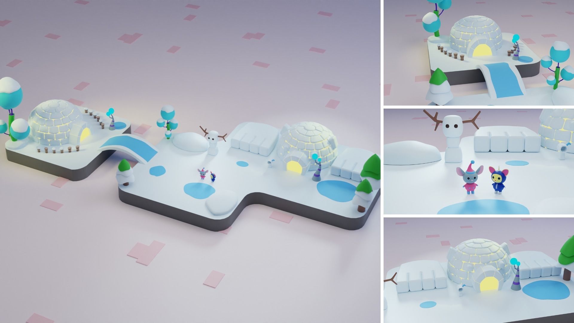 Fantasy Islands Exteriors Low Poly Low-poly 3D model_18