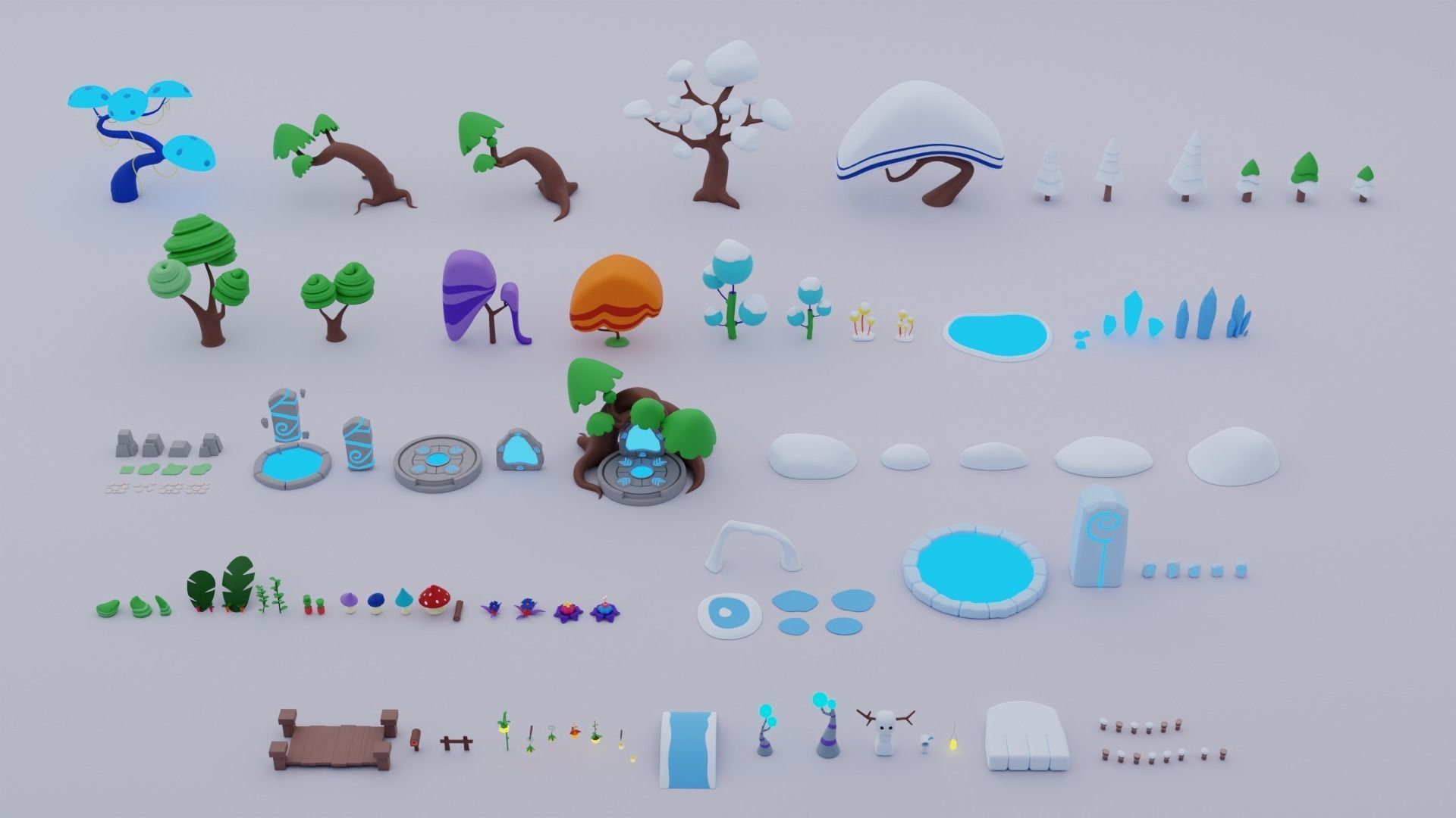 Fantasy Islands Exteriors Low Poly Low-poly 3D model_33