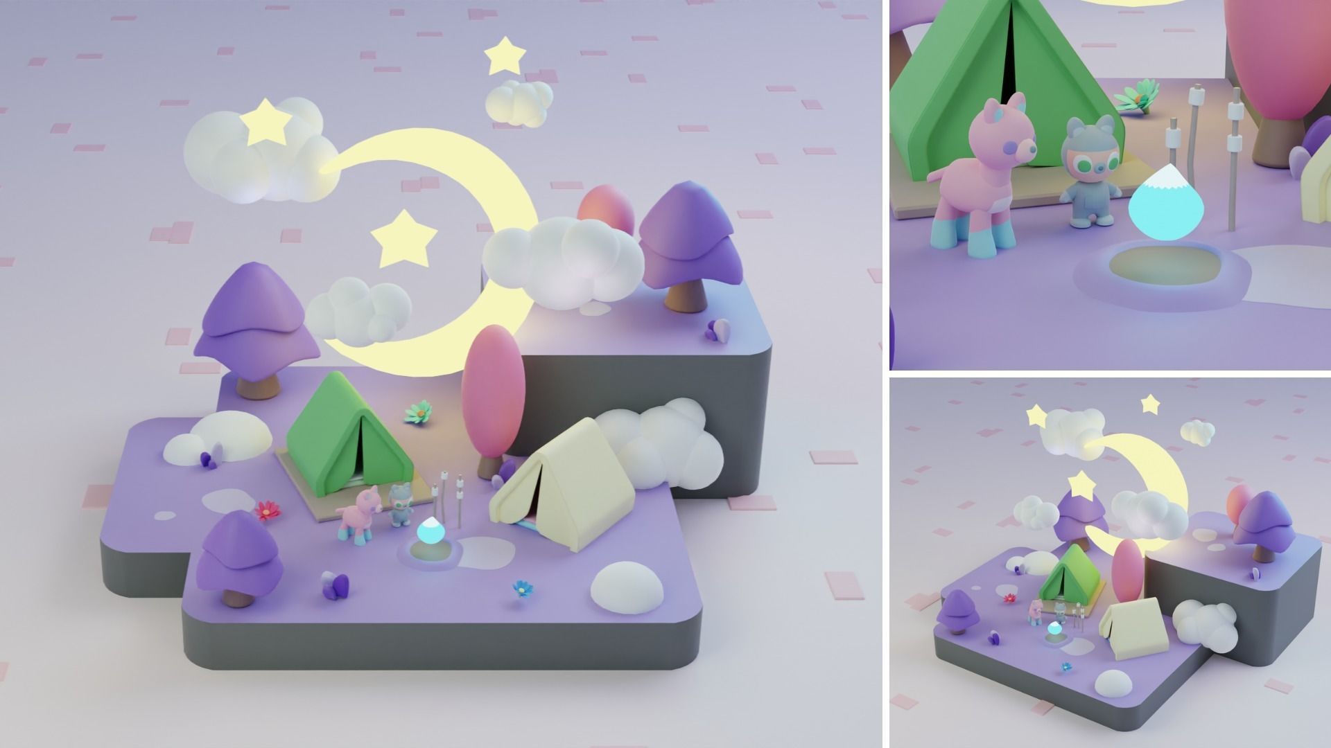 Fantasy Islands Exteriors Low Poly Low-poly 3D model_17