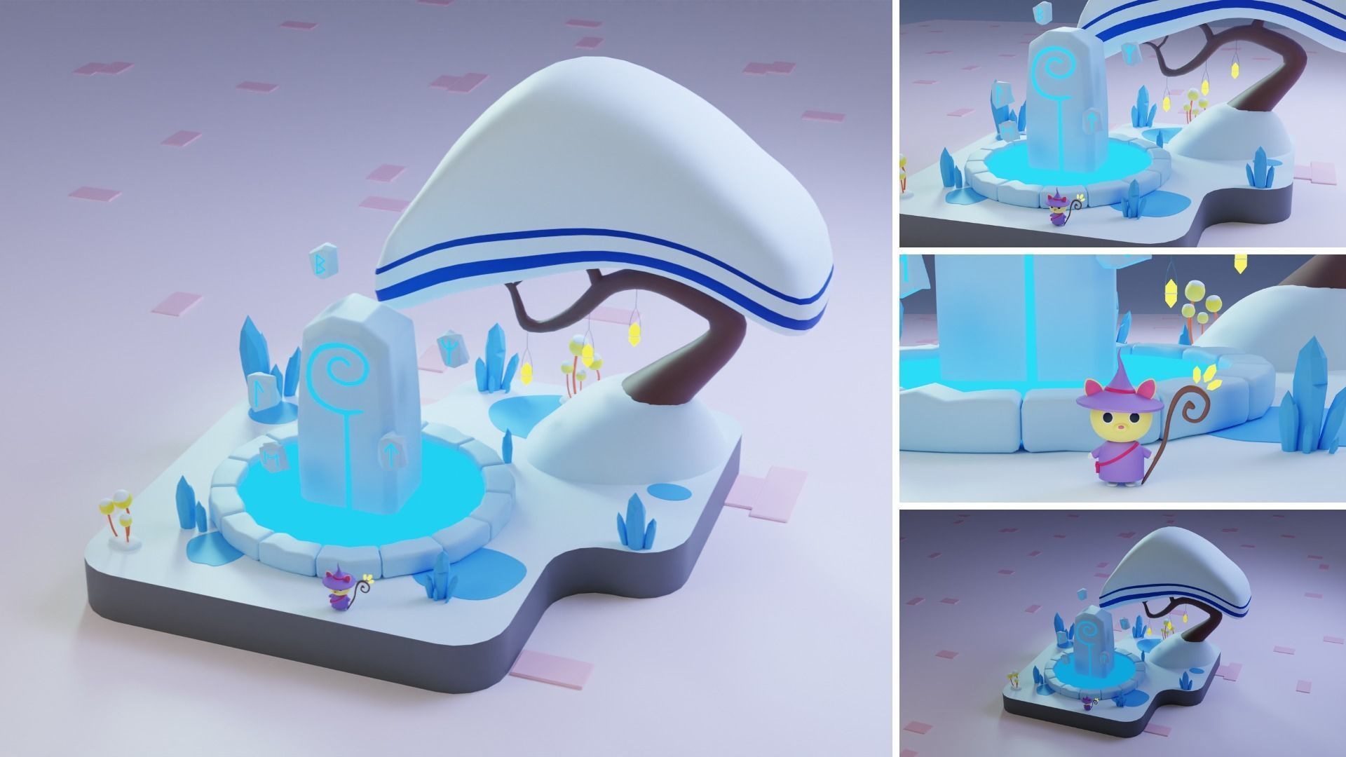 Fantasy Islands Exteriors Low Poly Low-poly 3D model_20