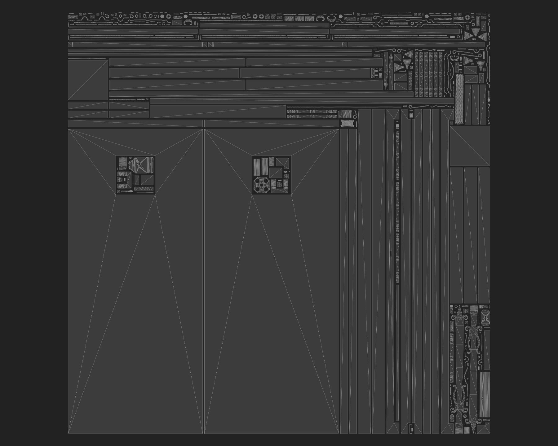 Old Wooden Door 01 Low-poly 3D model_21