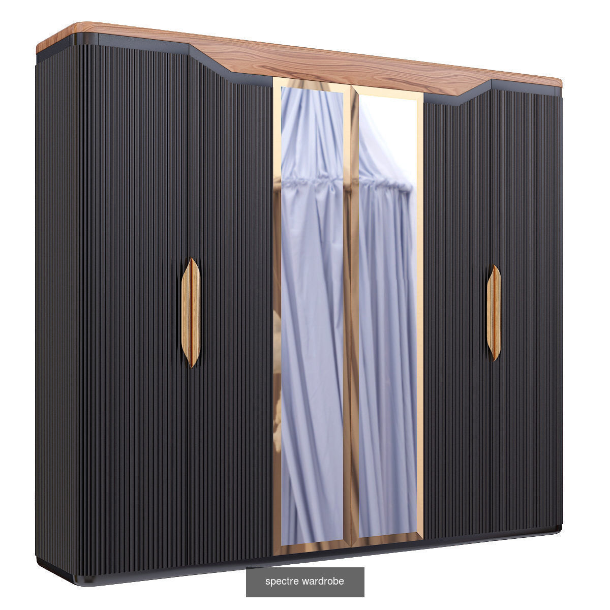 spectre collection wardrobe with two doors and curtain _1