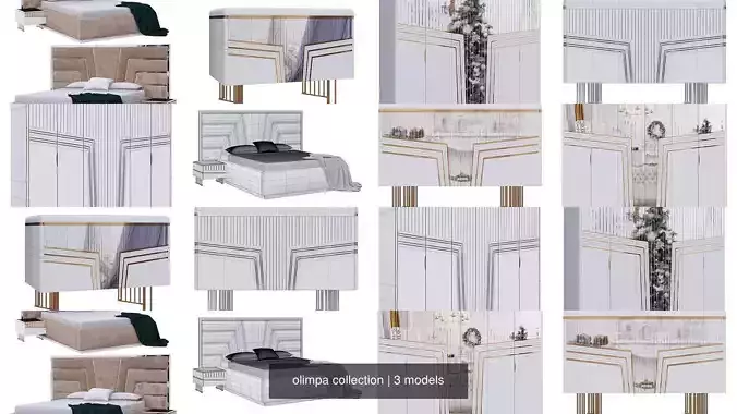 olimpa collection king size bed with headboard and footboard