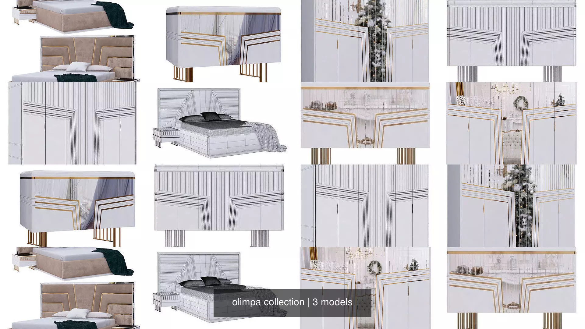 olimpa collection king size bed with headboard and footboard _0