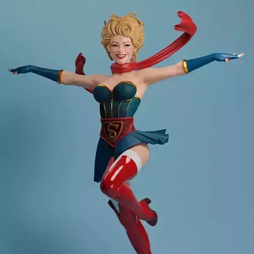 Supergirl Marvel 3D Model Ready to Print STL