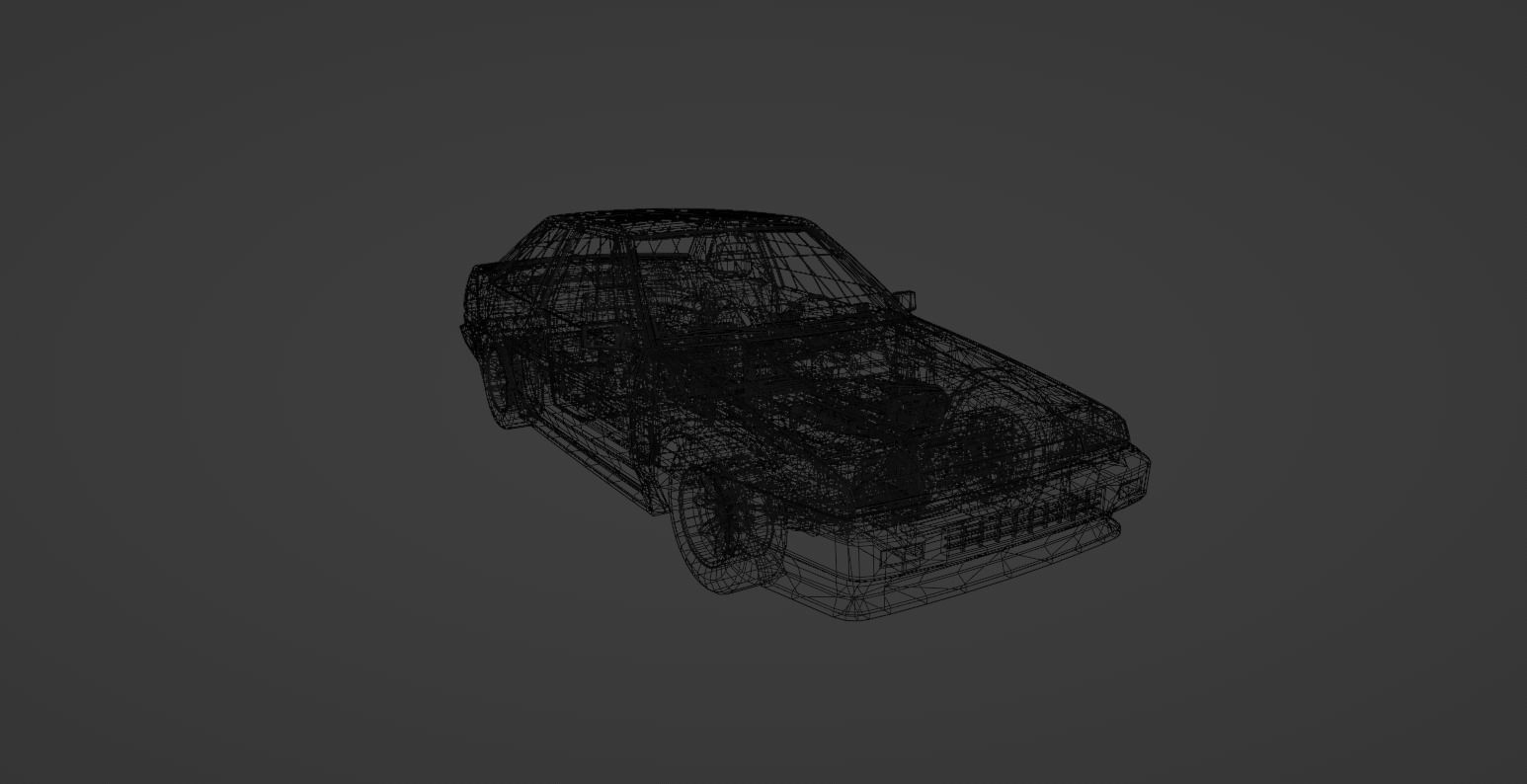 1980s Classic Car Fully Featured Low-poly 3D model_6