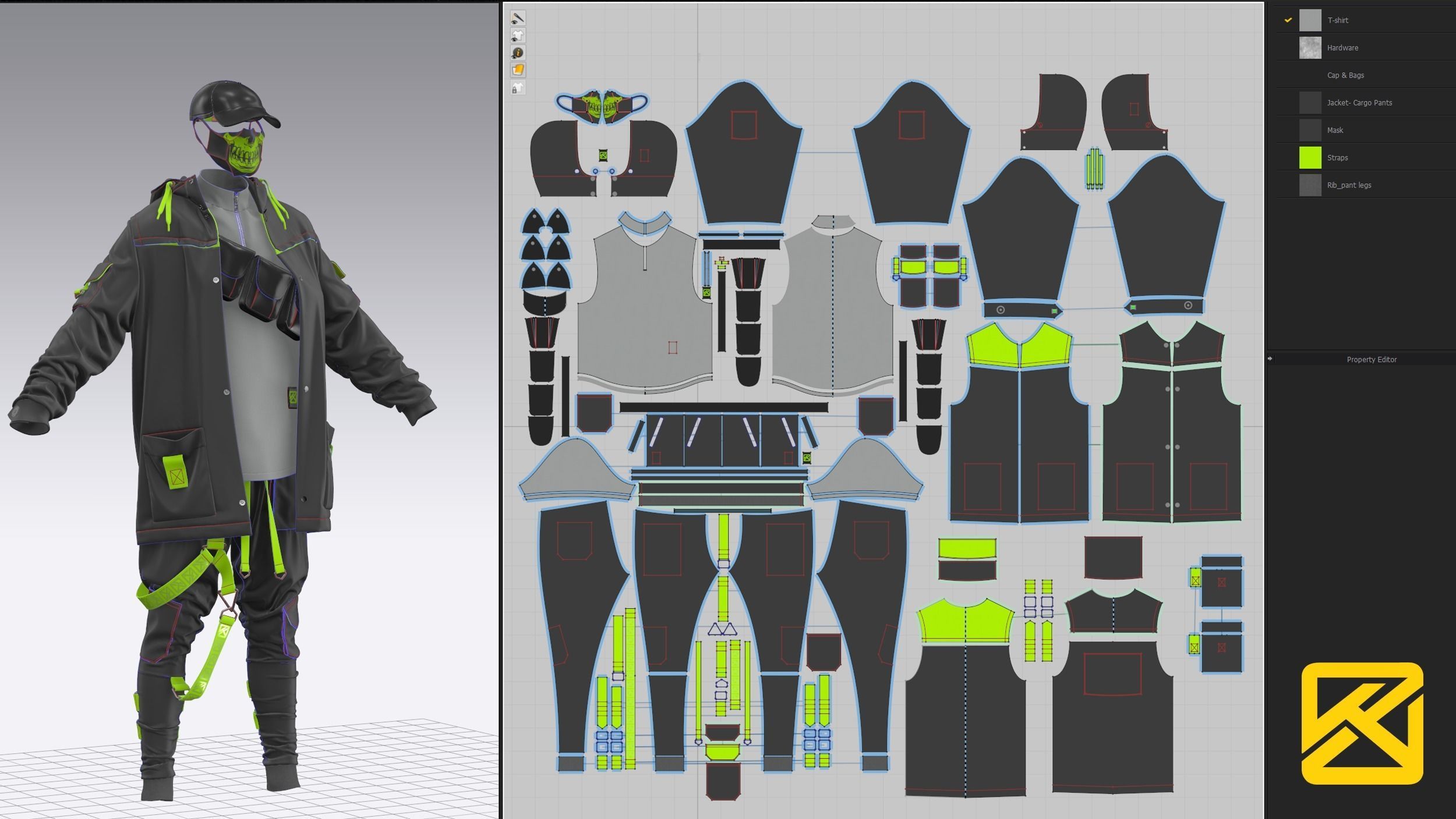 Men Street Wear Gang Style 3D model_4