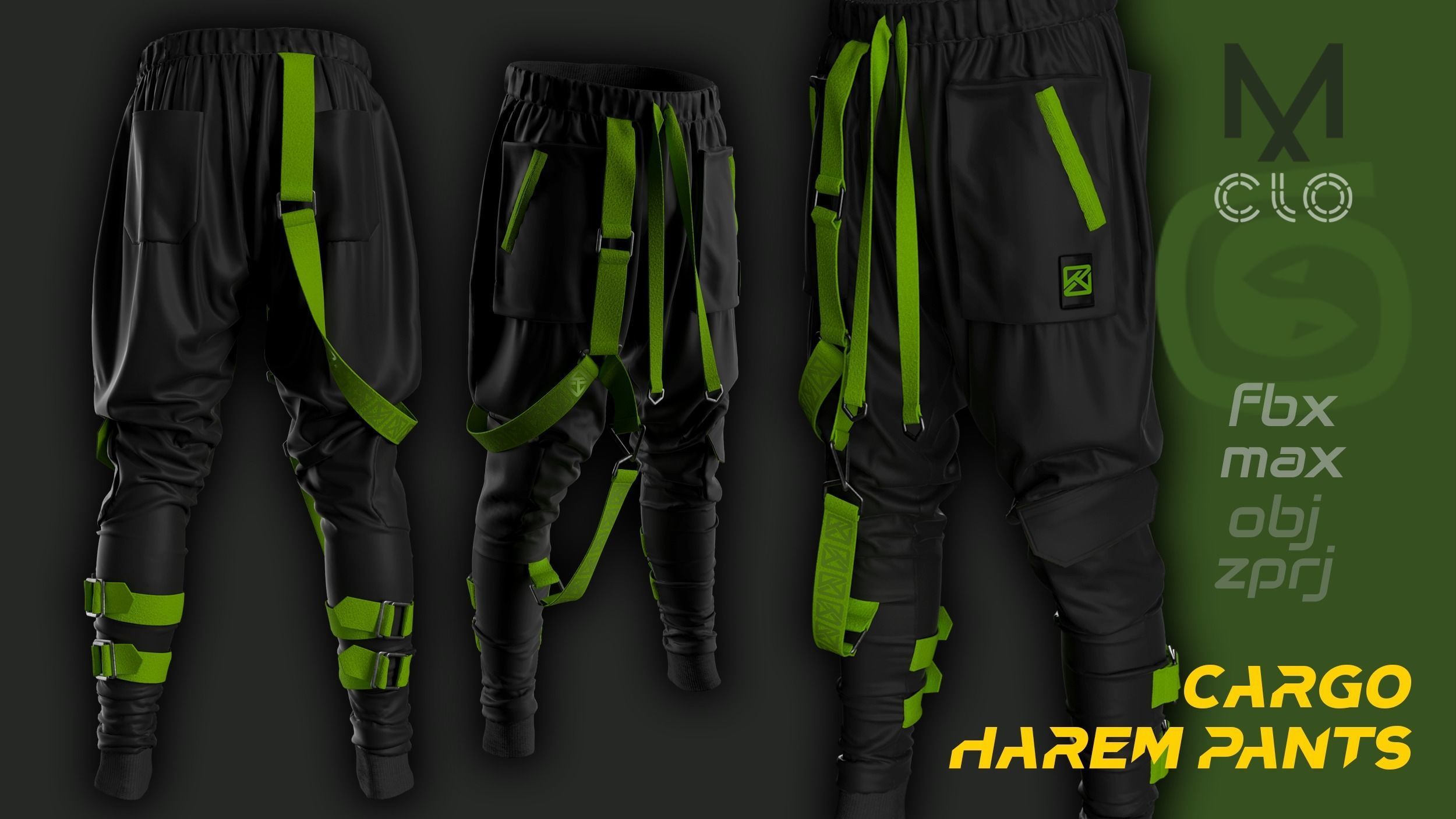 Men Street Wear Gang Style 3D model_5