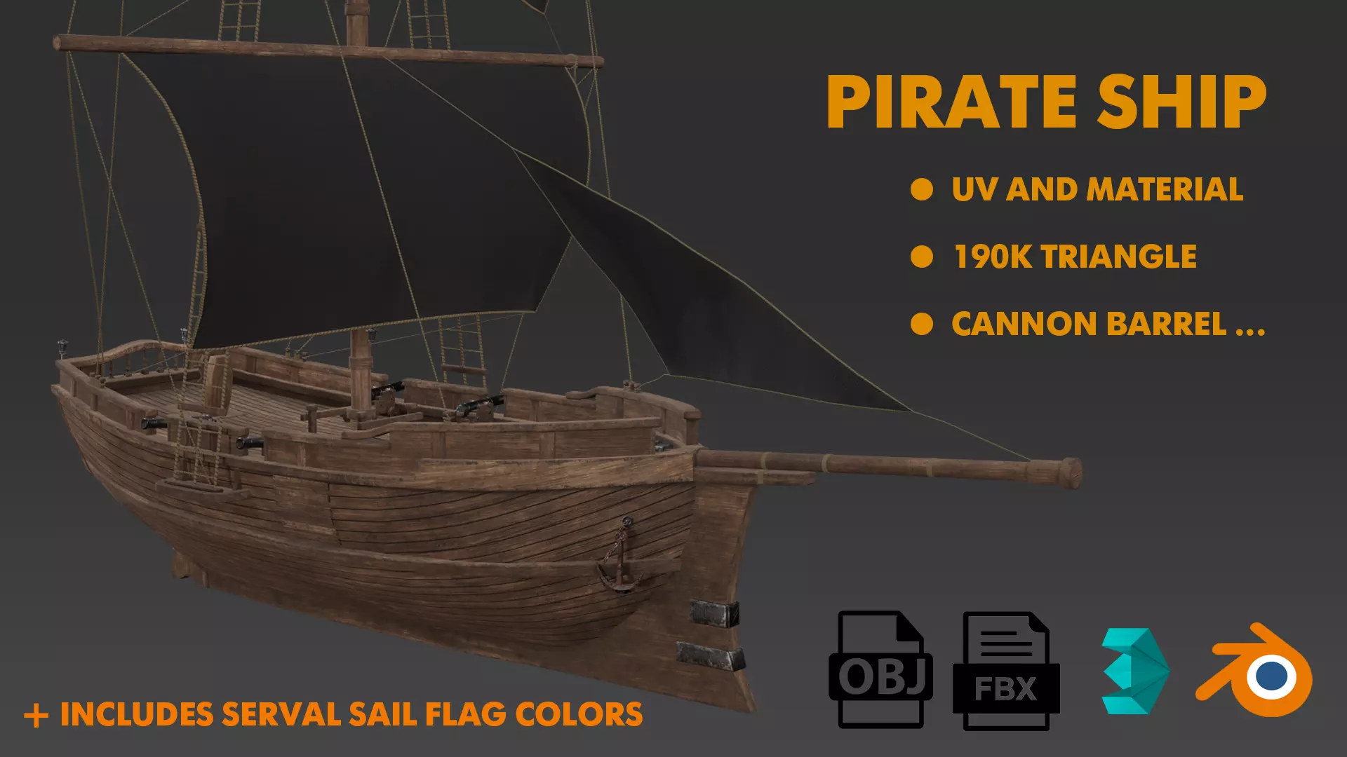 Pirate Ship 3D model