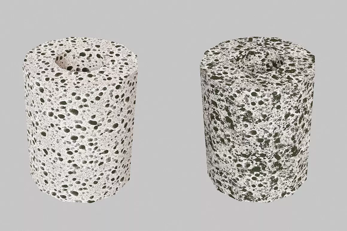 Biotube speckled candle holder 3D model_0