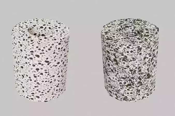 Biotube speckled candle holder 3D model Biotube speckled candle holder 3D model