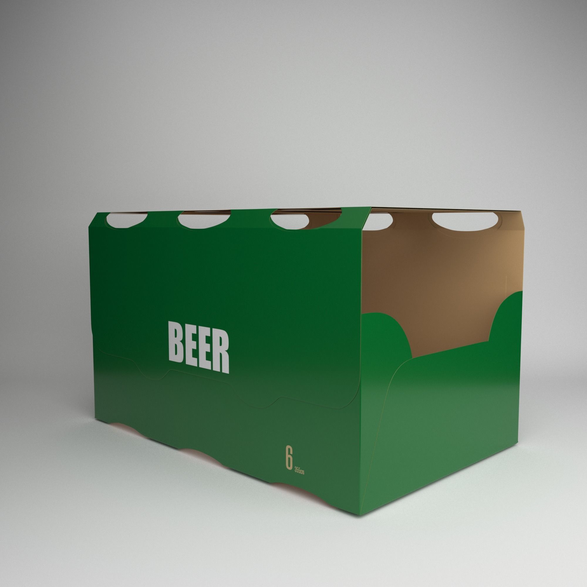 beer pack can 355cm 3D model CGTrader