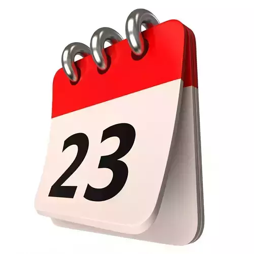 Calendar Cartoon 01 Low-poly 3D model