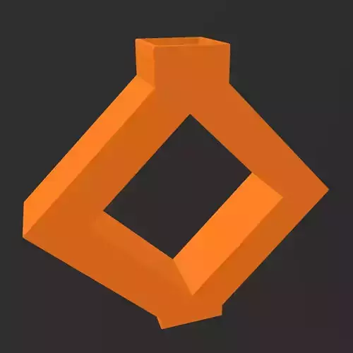 Thick Hollow Diamond Voronoi Vase Decoration