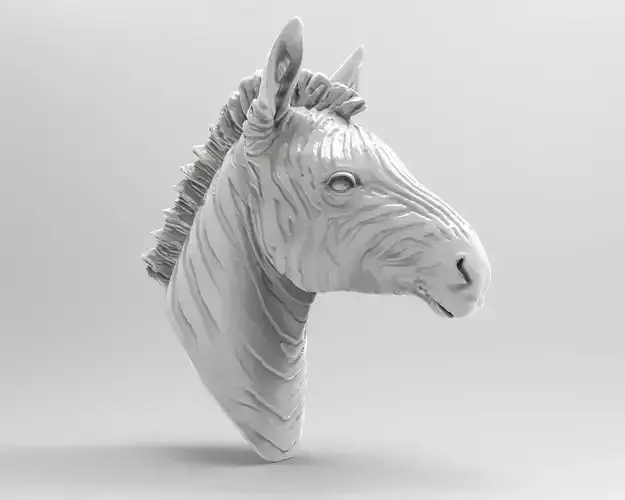 Zebra head 3D print model