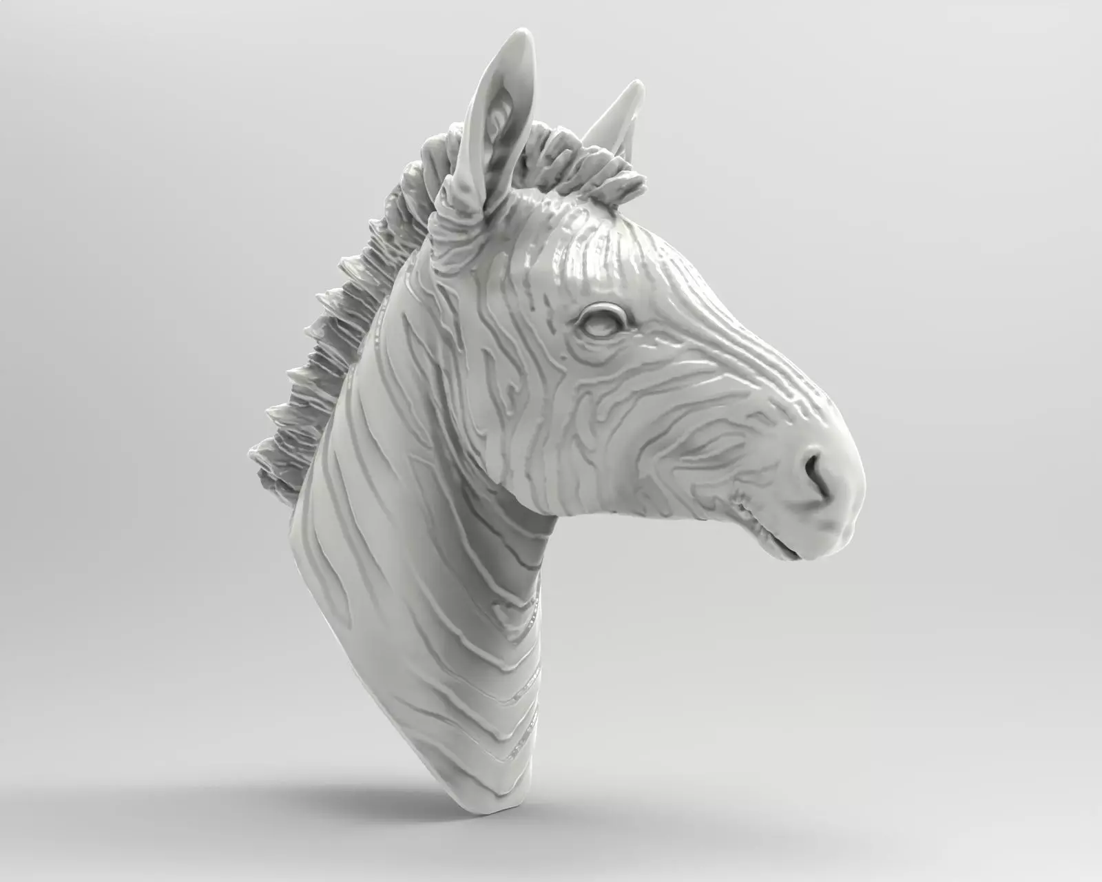 Zebra head 3D print model